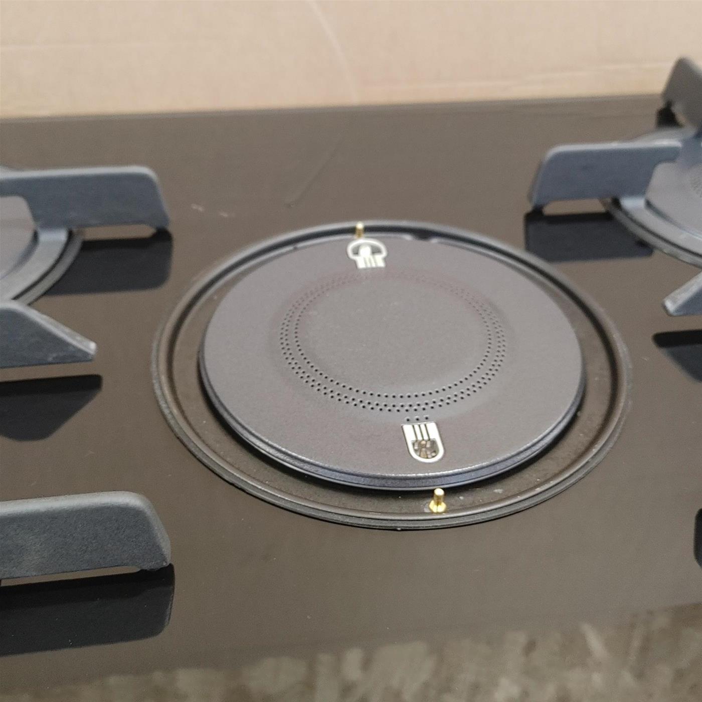 Hotpoint FTGHG 751 D/H(BK) piano cottura Nero Da incasso 75 cm Gas 5 Fornello(i)
