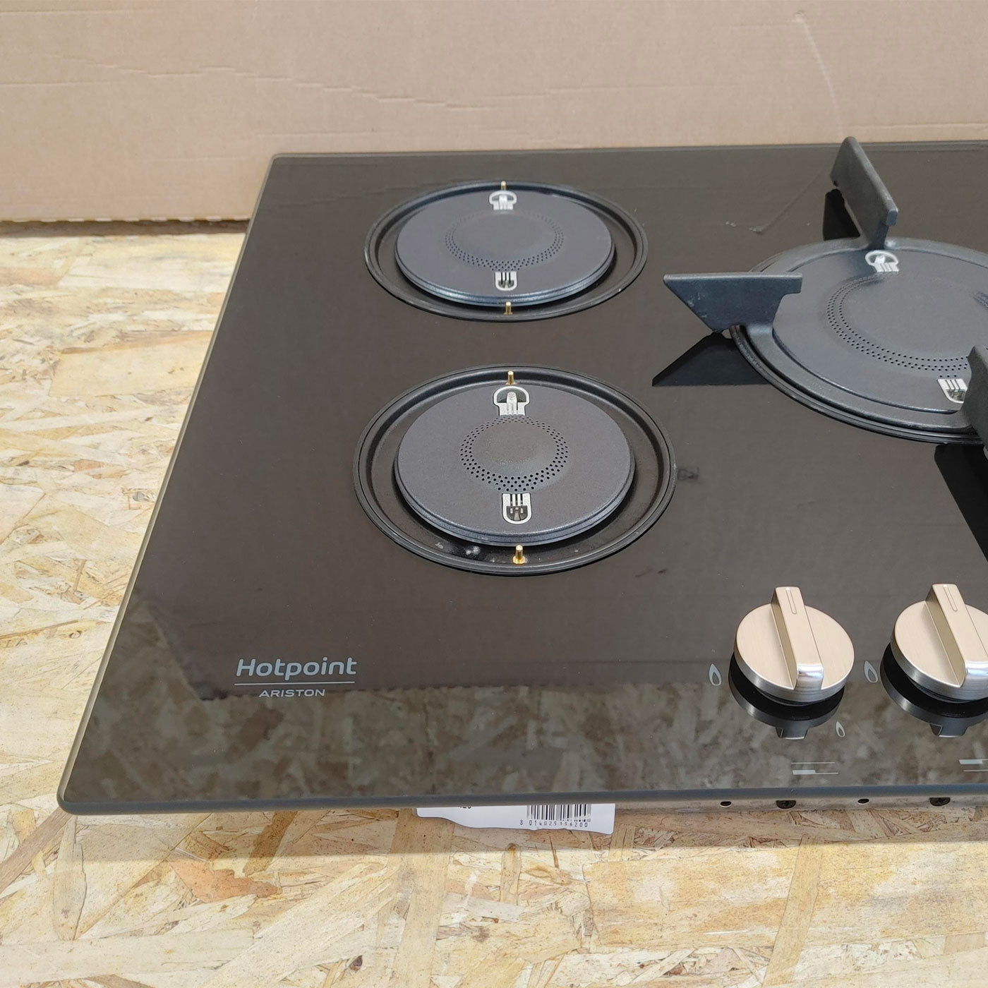 Hotpoint FTGHG 751 D/H(BK) piano cottura Nero Da incasso 75 cm Gas 5 Fornello(i)