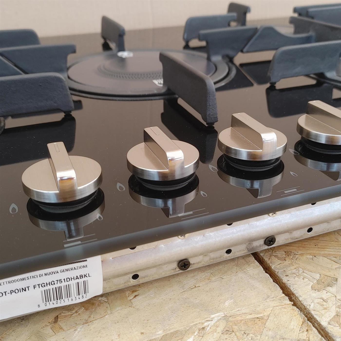 Hotpoint FTGHG751DHABKL piano cottura Nero Da incasso 5 fuochi