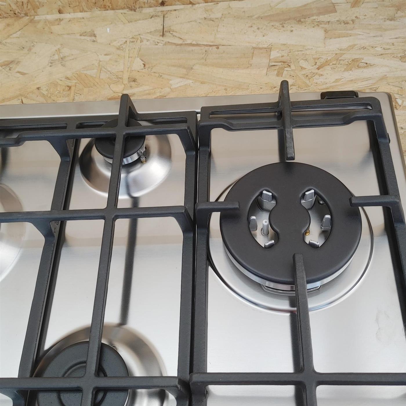 Hotpoint PCN 641 IX/H piano cottura Nero, Grigio Da incasso 59 cm Gas 4 Fornello(i)