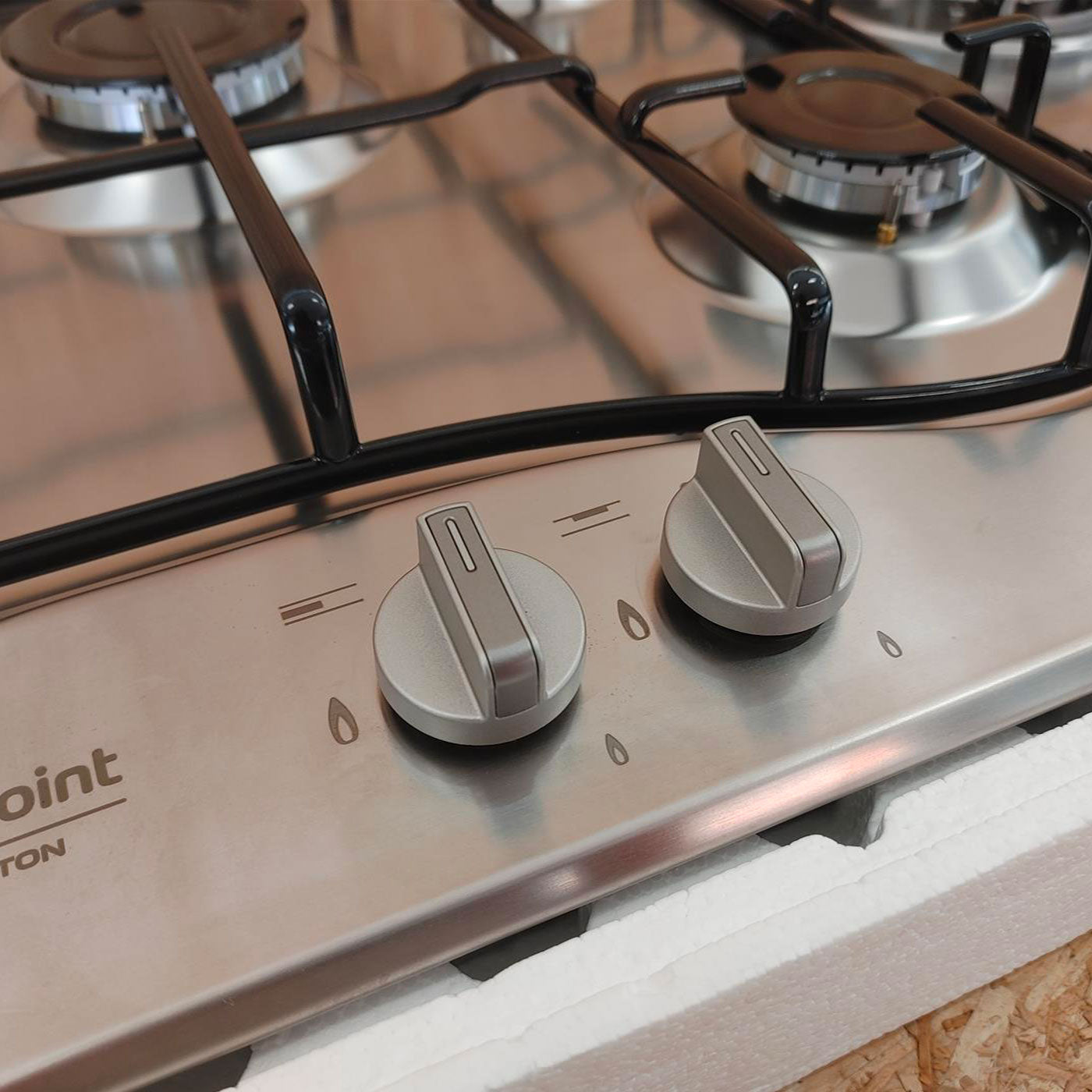Hotpoint PCN 642 T/IX/HAR Stainless steel Da incasso 60 cm Gas 4 Fornello(i)