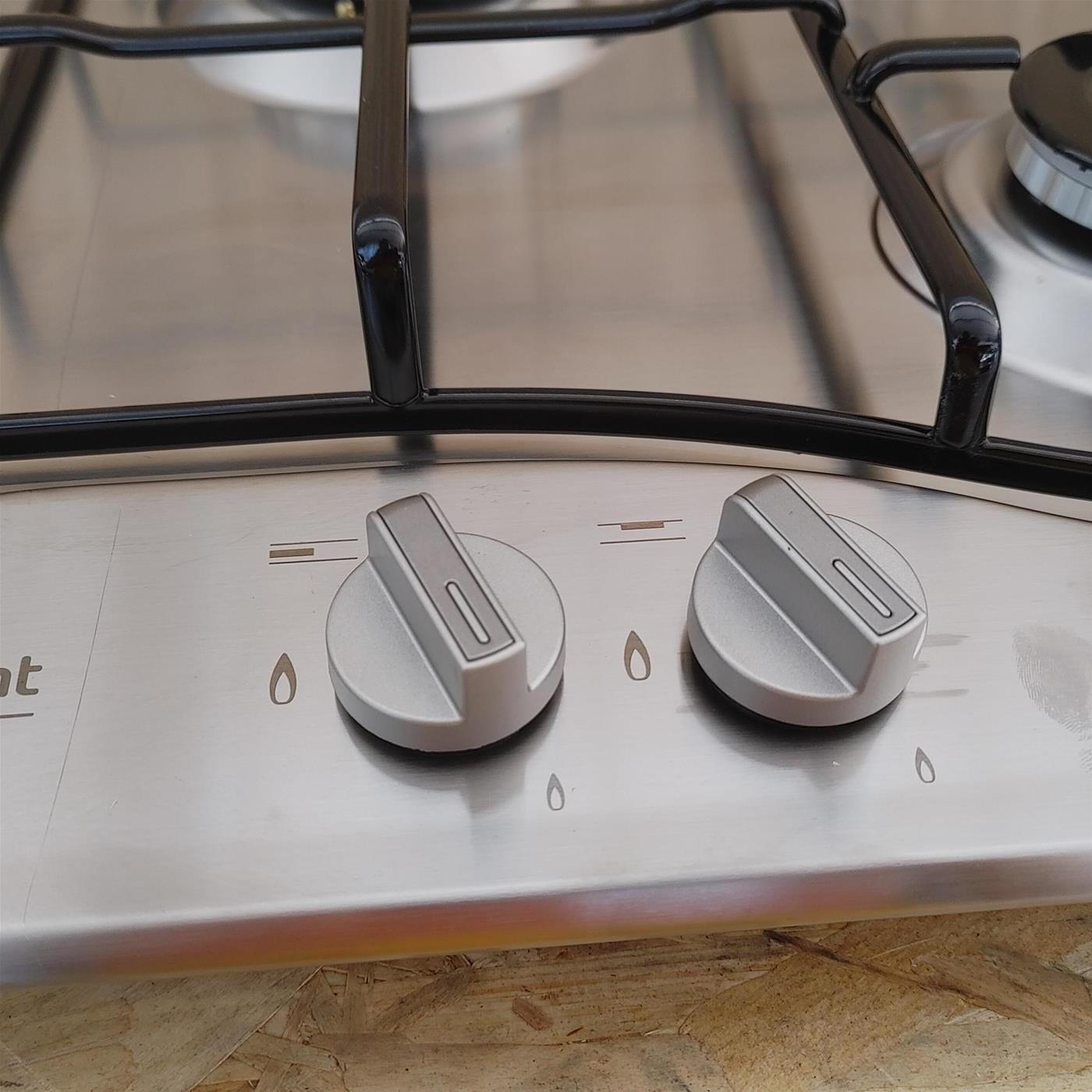 Hotpoint PCN 642 IX/H piano cottura Acciaio inossidabile Da incasso 59 cm Gas 4 Fornello(i)