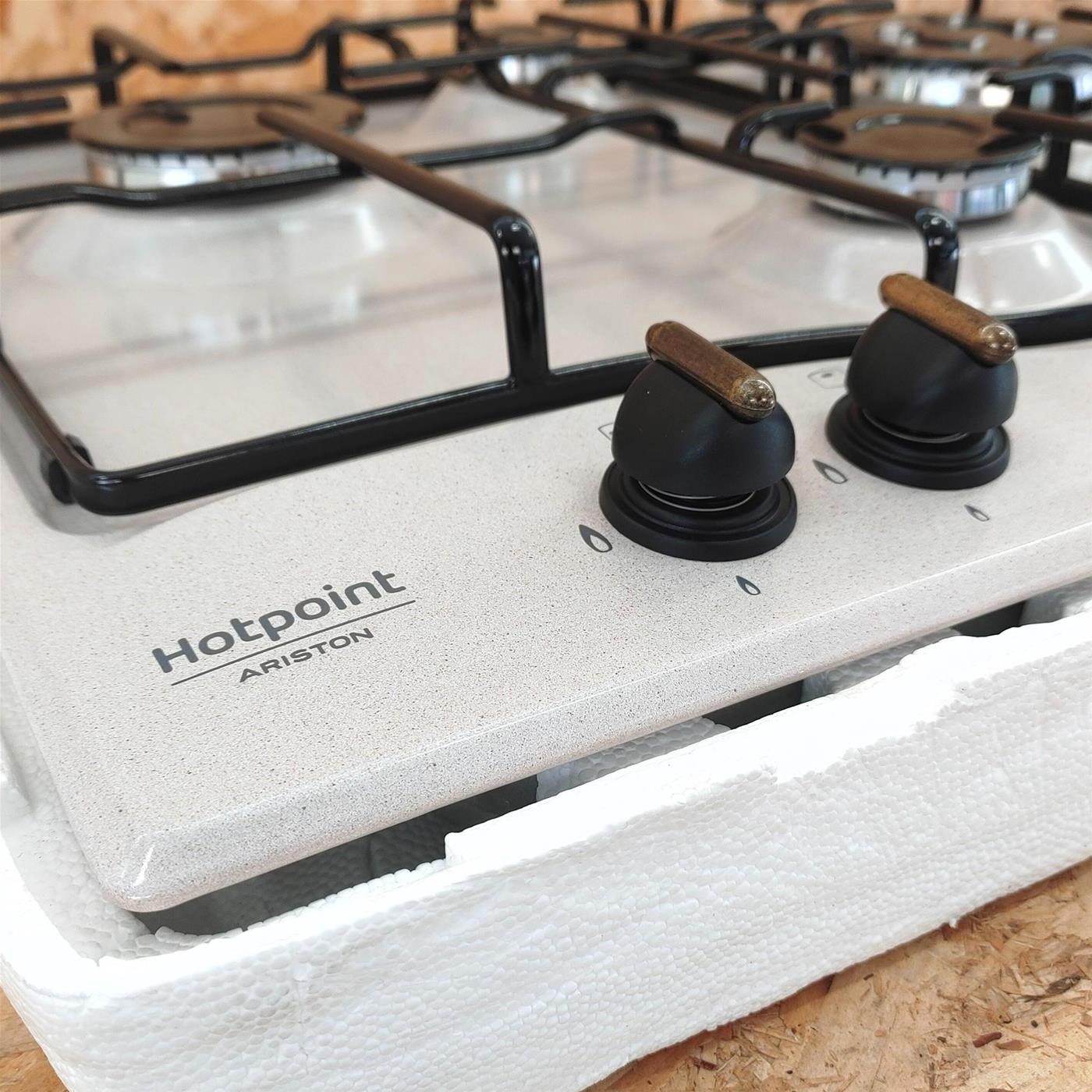 Hotpoint PCN640T(OW)R/HAPL piano cottura Bianco Da incasso 59 cm Gas 4 Fornello(i)