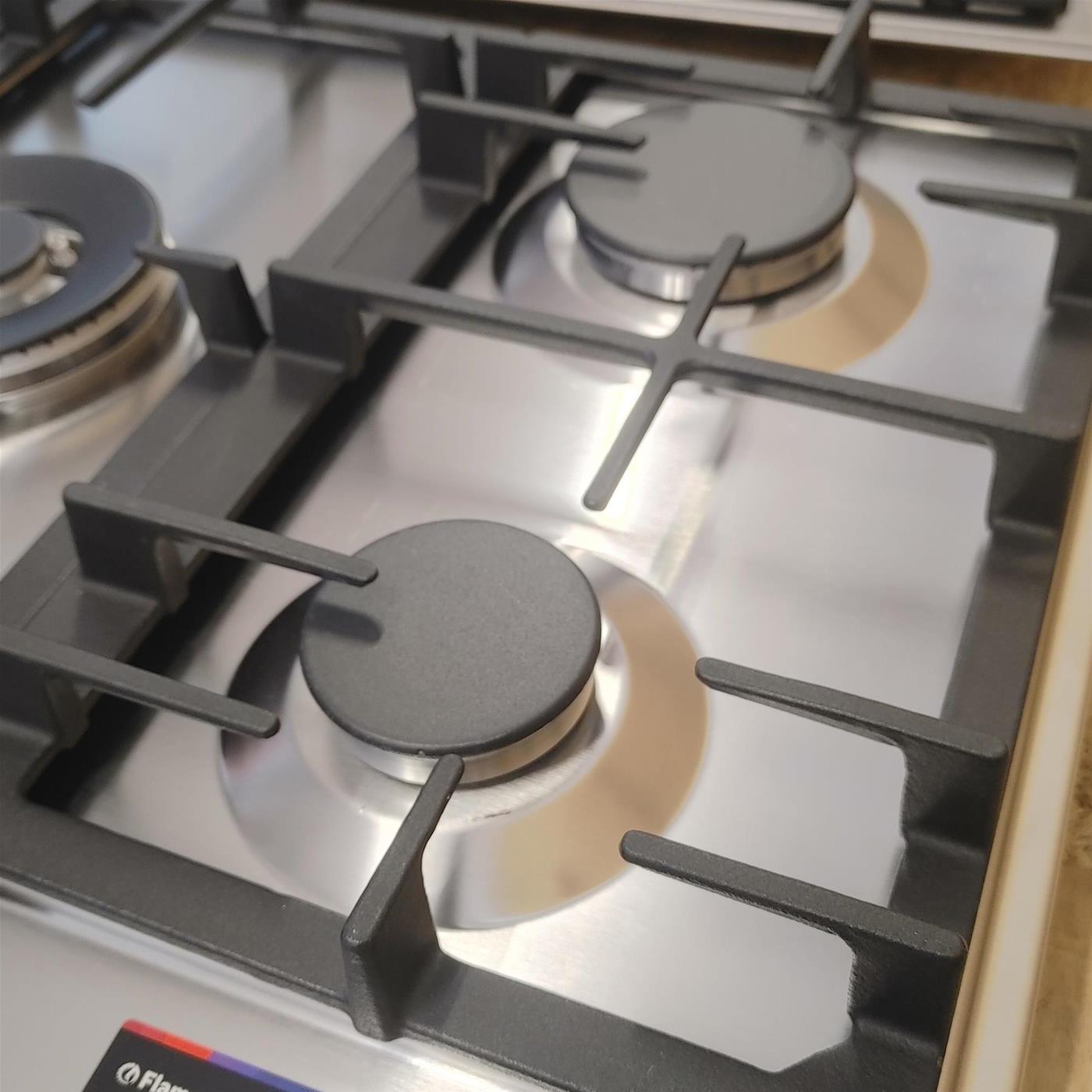 Bosch Serie 6 PCQ7A5B90 piano cottura Stainless steel Da incasso Gas 5 Fornello(i)