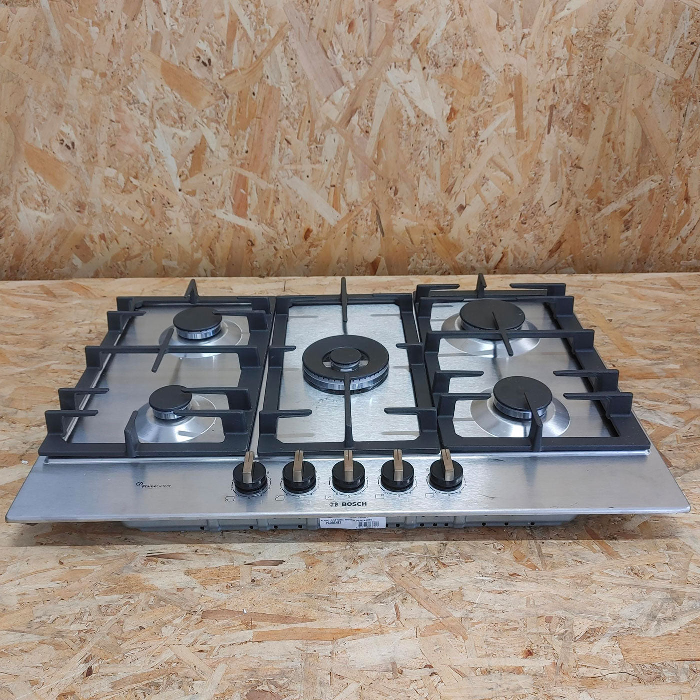 Bosch Serie 6 PCQ7A5B90 piano cottura Acciaio inossidabile Da incasso Gas 5 Fornello(i)