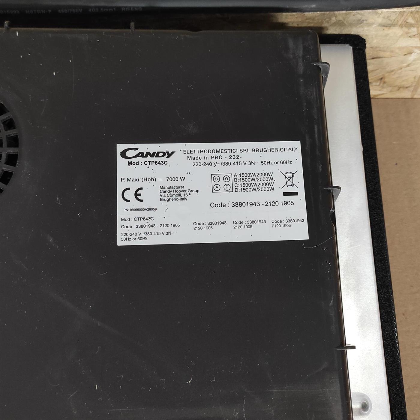 Piano cottura Candy CTP643C a induzione 59 cm