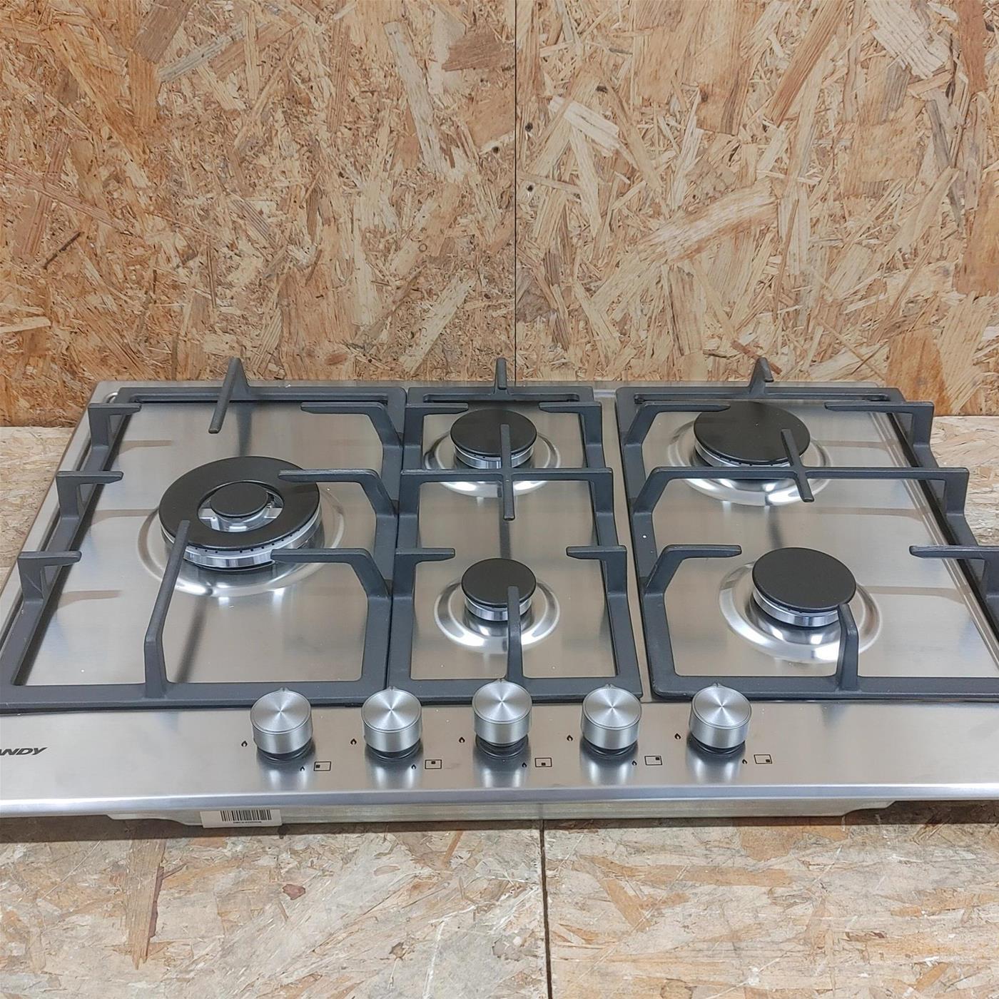 Candy CHG7WLWPX Acciaio inox Incasso 75 cm Gas 5 zona(e)