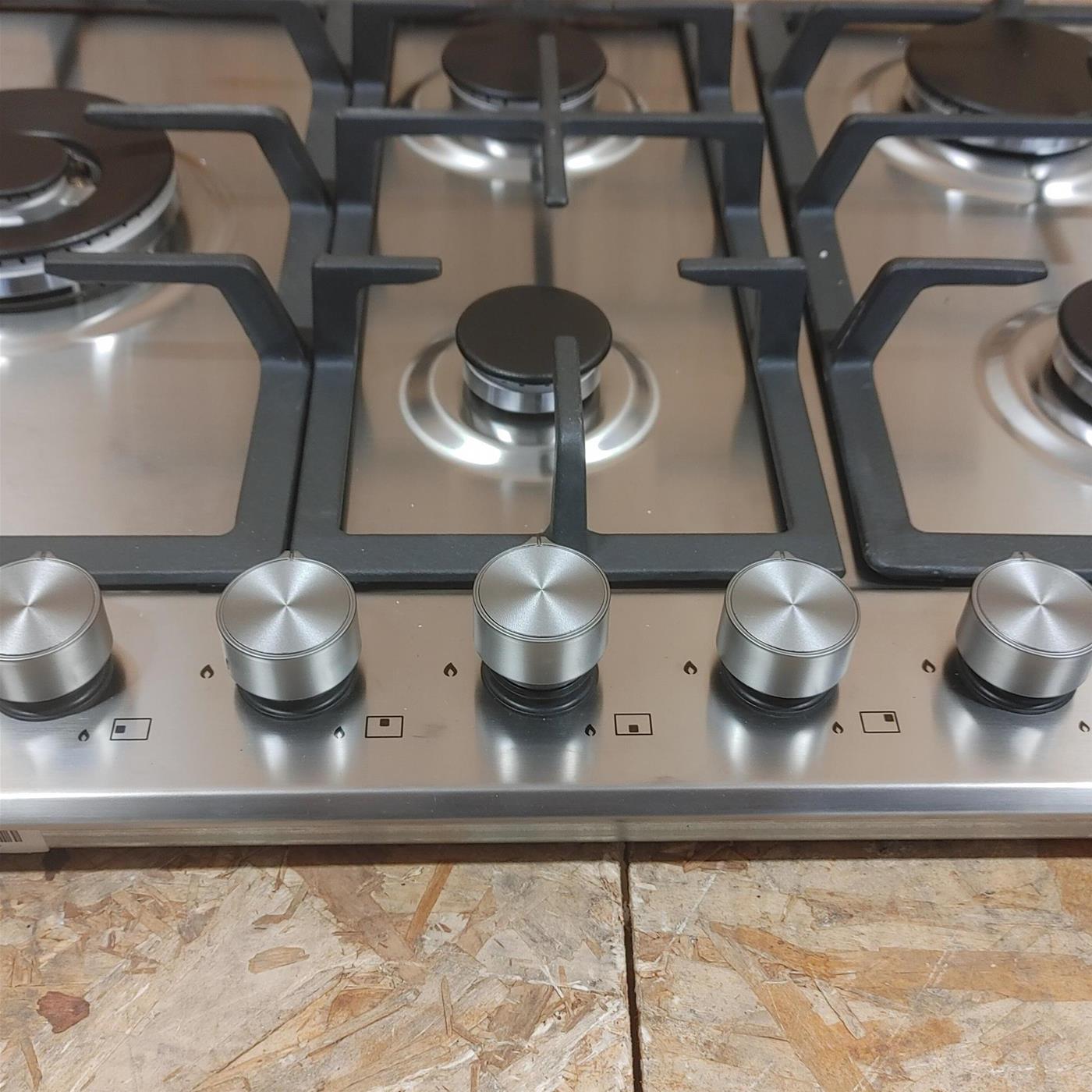 Candy CHG7WLWPX Acciaio inox Incasso 75 cm Gas 5 zona(e)