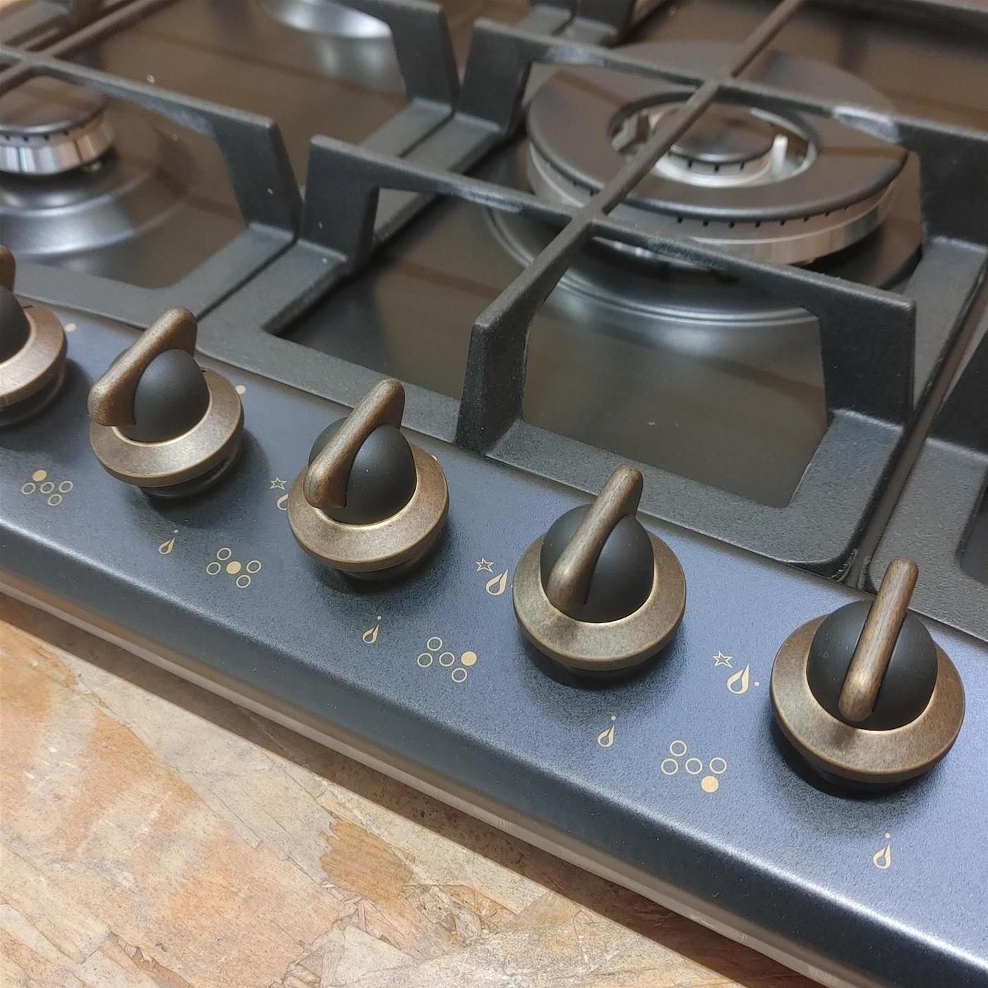 De'Longhi ANF 57 PRO Piano Cottura da Incasso 70 cm, Comandi Frontali, Nero