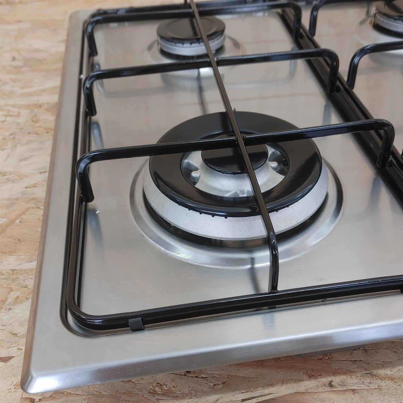 Electrolux EGS6414X piano cottura Stainless steel Da incasso 60 cm Gas 4 Fornello(i)