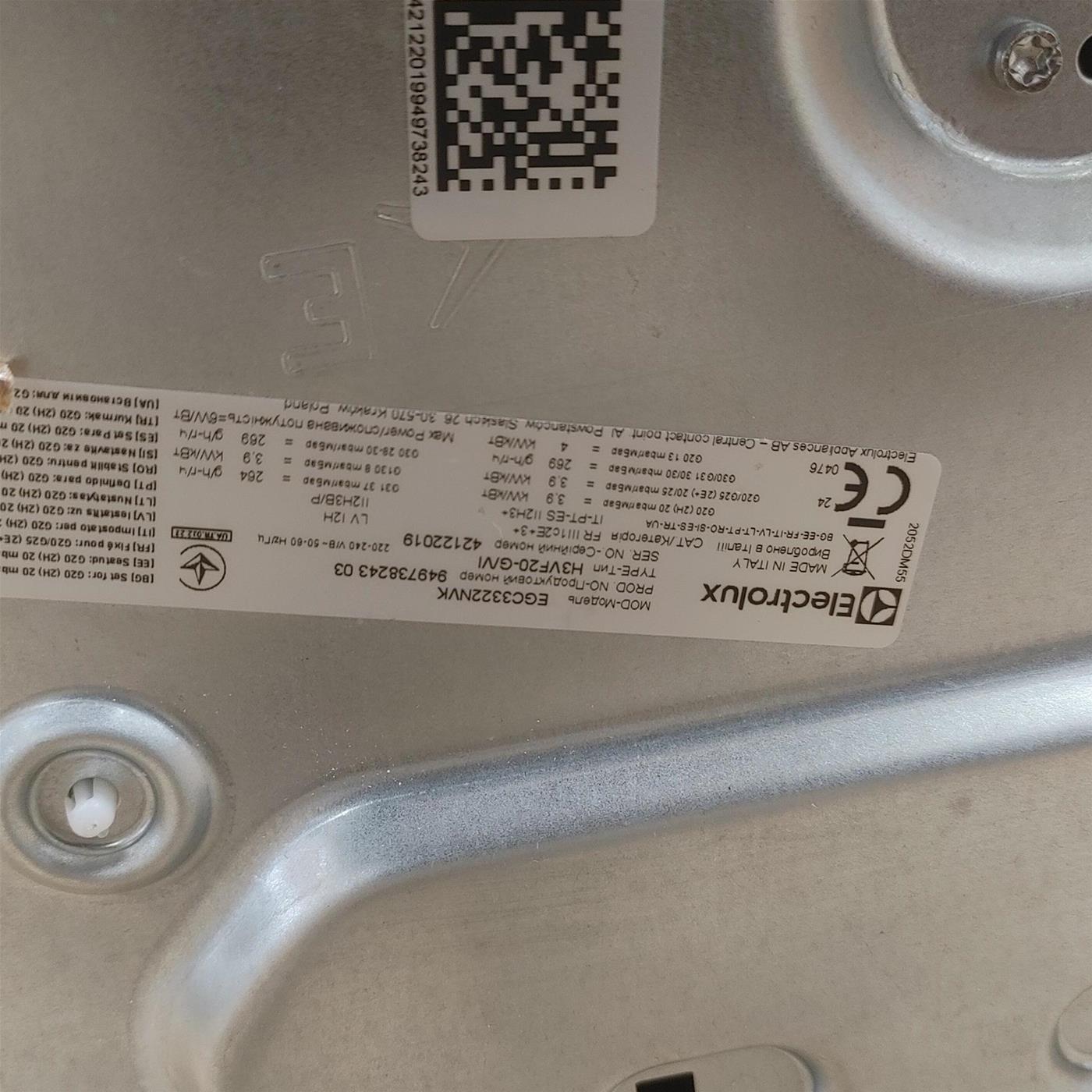 Piano cottura Electrolux EGC3322NVK Serie 300 Domino a gas