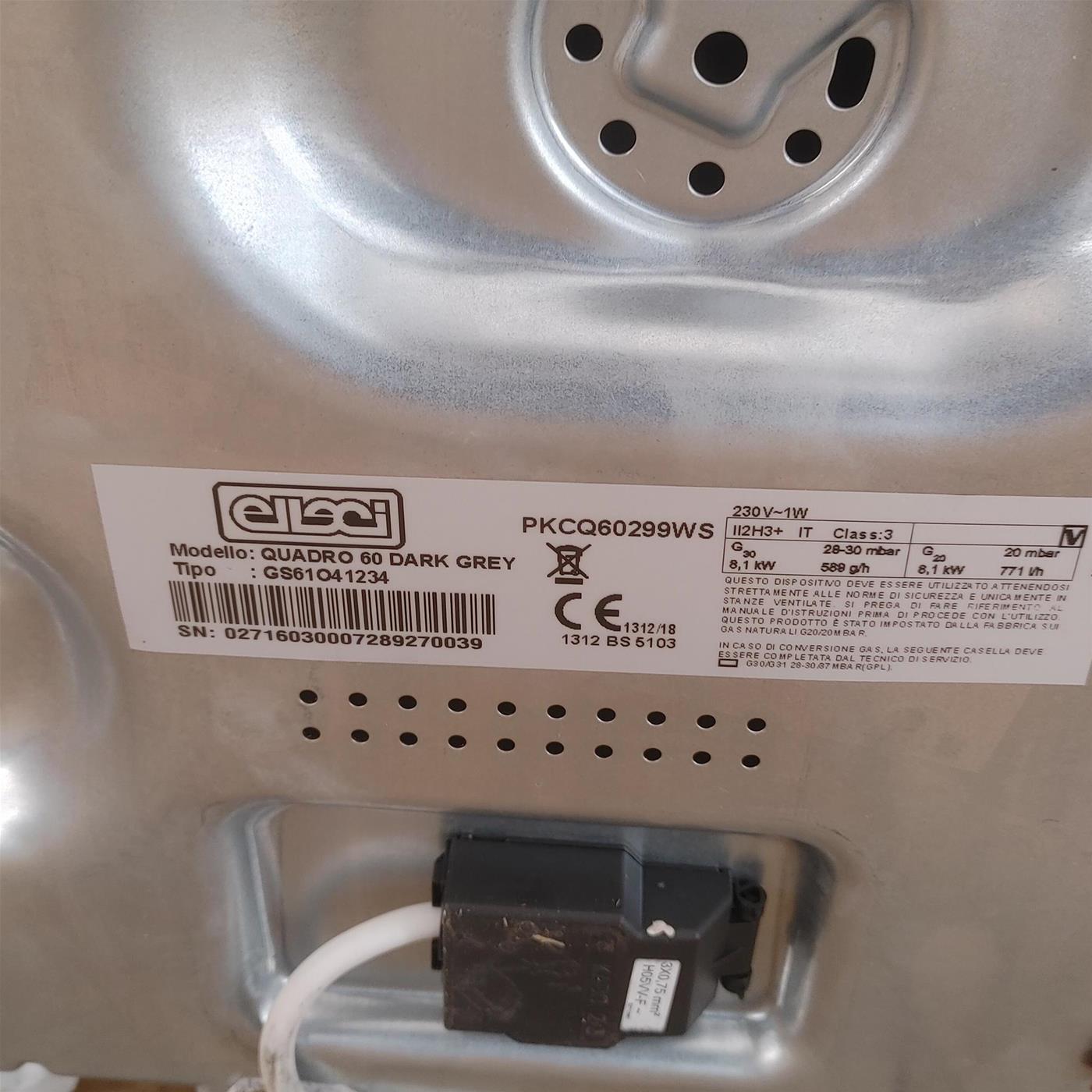 Elleci QUADRO 60 Quadro Piano cottura a gas cm. 60 - DARKGREY