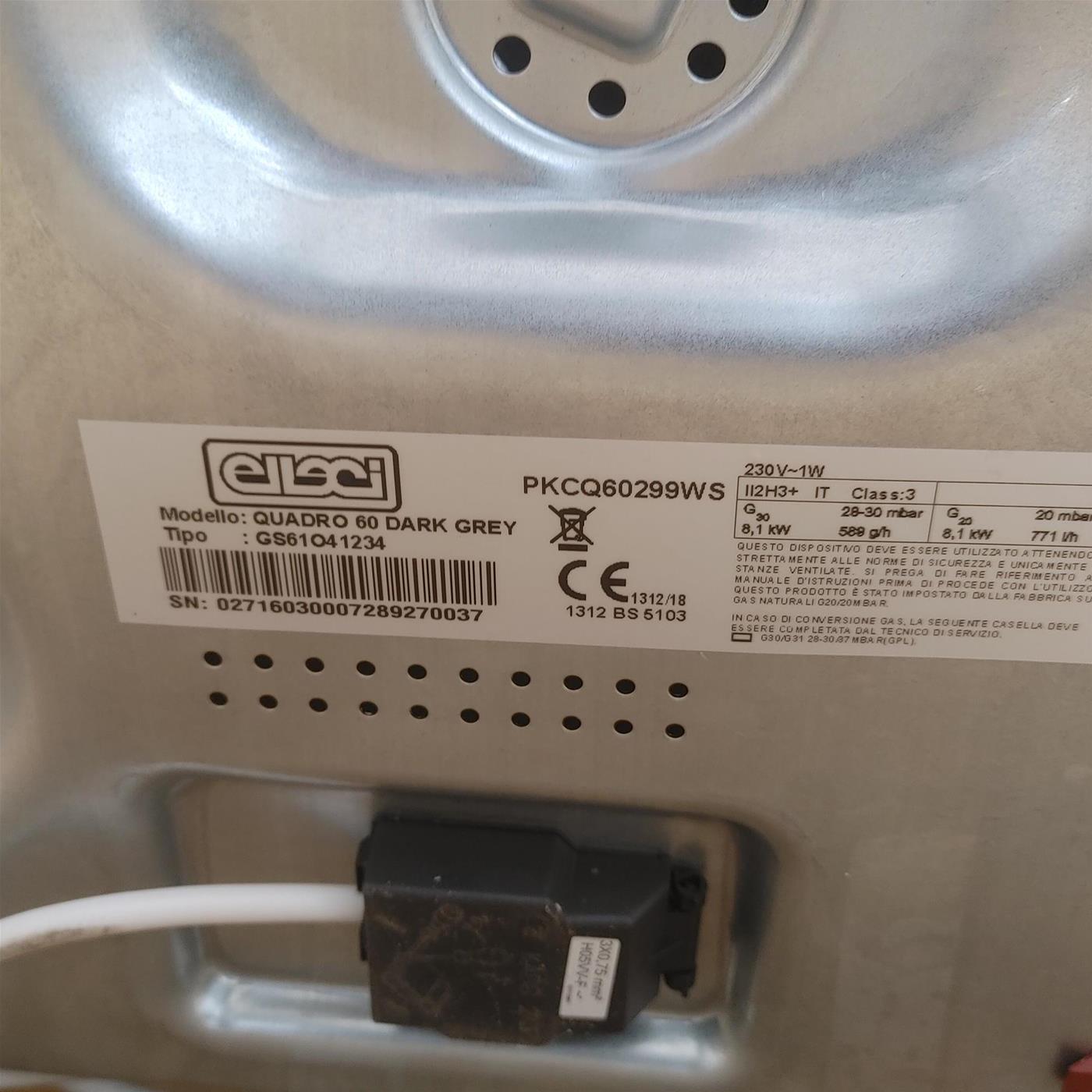 Elleci QUADRO 60 Quadro Piano cottura a gas cm. 60 - DARKGREY