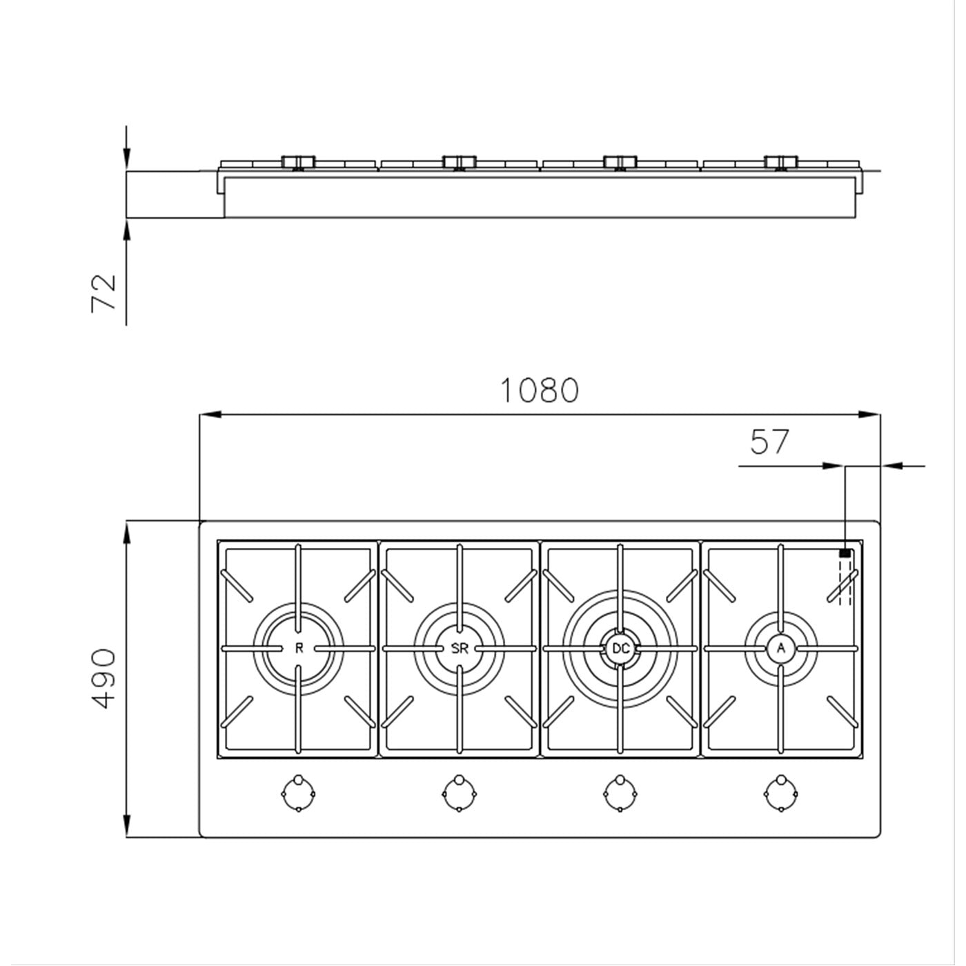 Piano cottura a gas Foster 7640 000