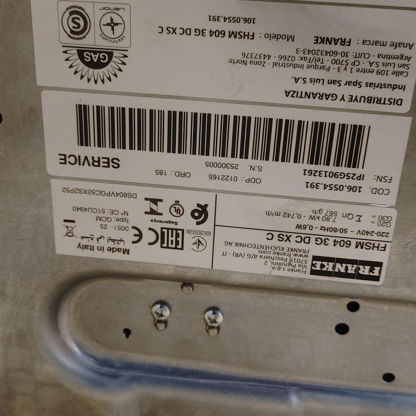 Piano cottura a gas Franke Smart FHSM 604 3G DC XS C 4 fuochi 60 cm