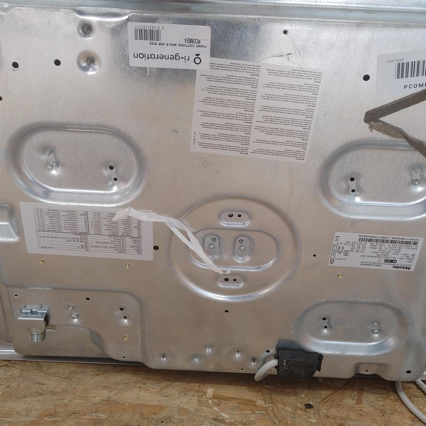 Miele KM 2033 G piano cottura Acciaio inossidabile Da incasso 75 cm Gas 5 Fornello(i)