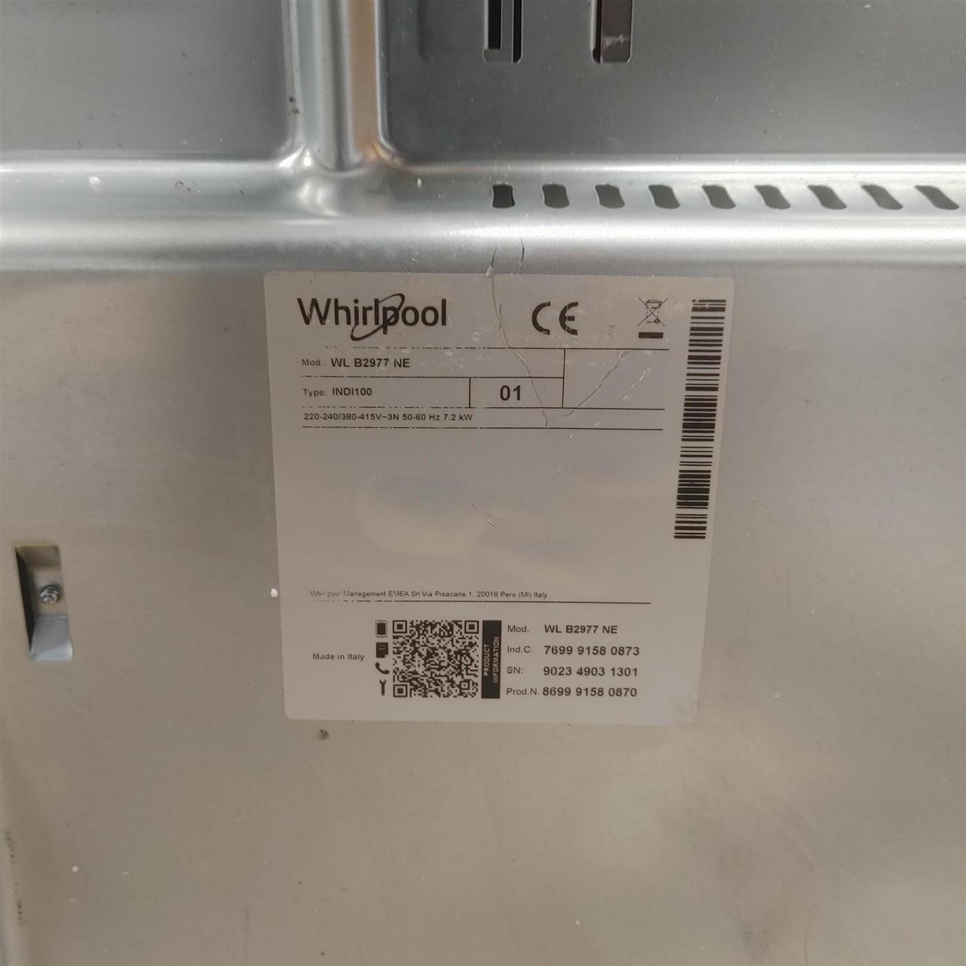 Piano cottura a induzione Whirlpool WL B2977 NE Nero Incasso 77 cm