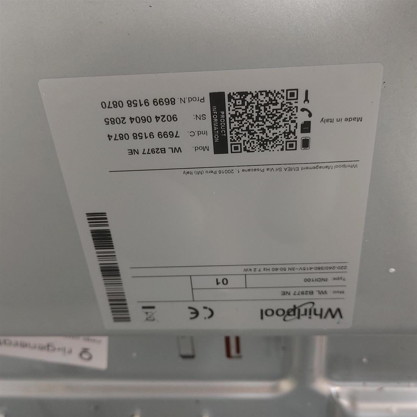 Piano cottura a induzione Whirlpool WL B2977 NE Nero Incasso 77 cm 4 zone