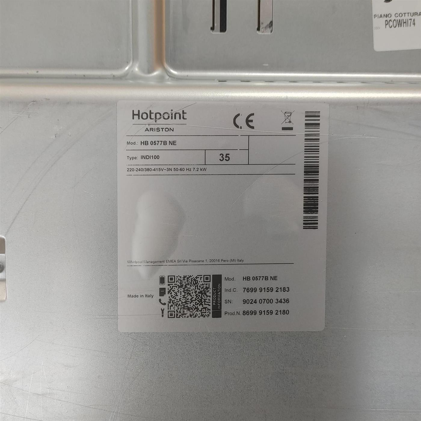 Hotpoint Piano cottura a induzione HB 0577B NE