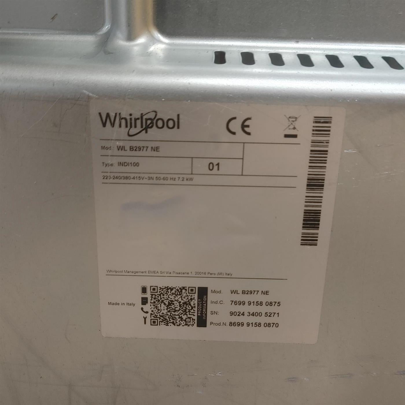 Piano cottura a induzione Whirlpool WL B2977 NE Nero Incasso 77 cm 4 zona(e)