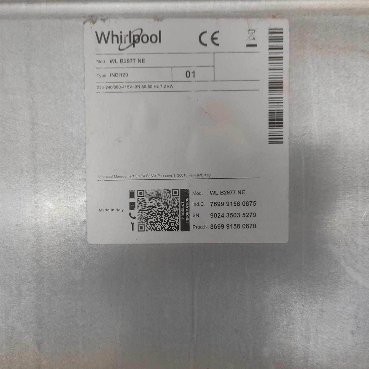 Piano Cottura Whirlpool WL B2977 NE Induzione