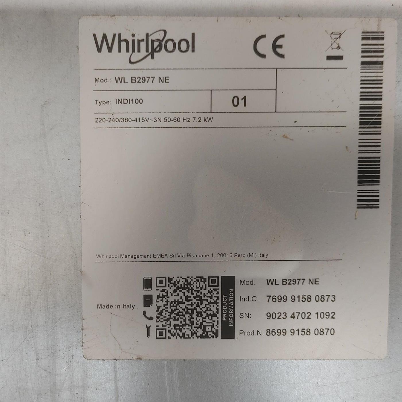 Piano Cottura Whirlpool WL B2977 NE Induzione