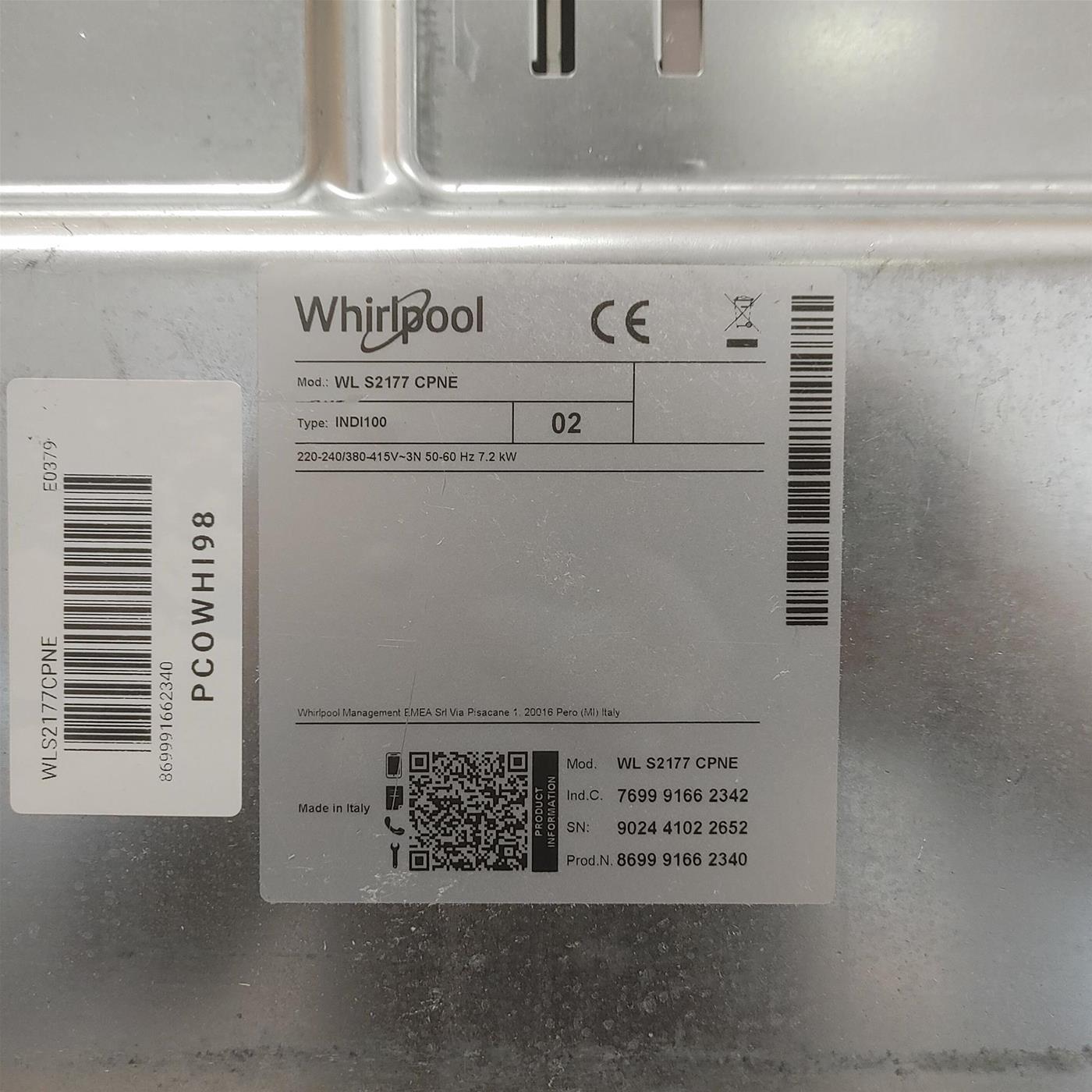 Piano cottura Whirlpool WL S2177 CPNE a induzione 77 cm