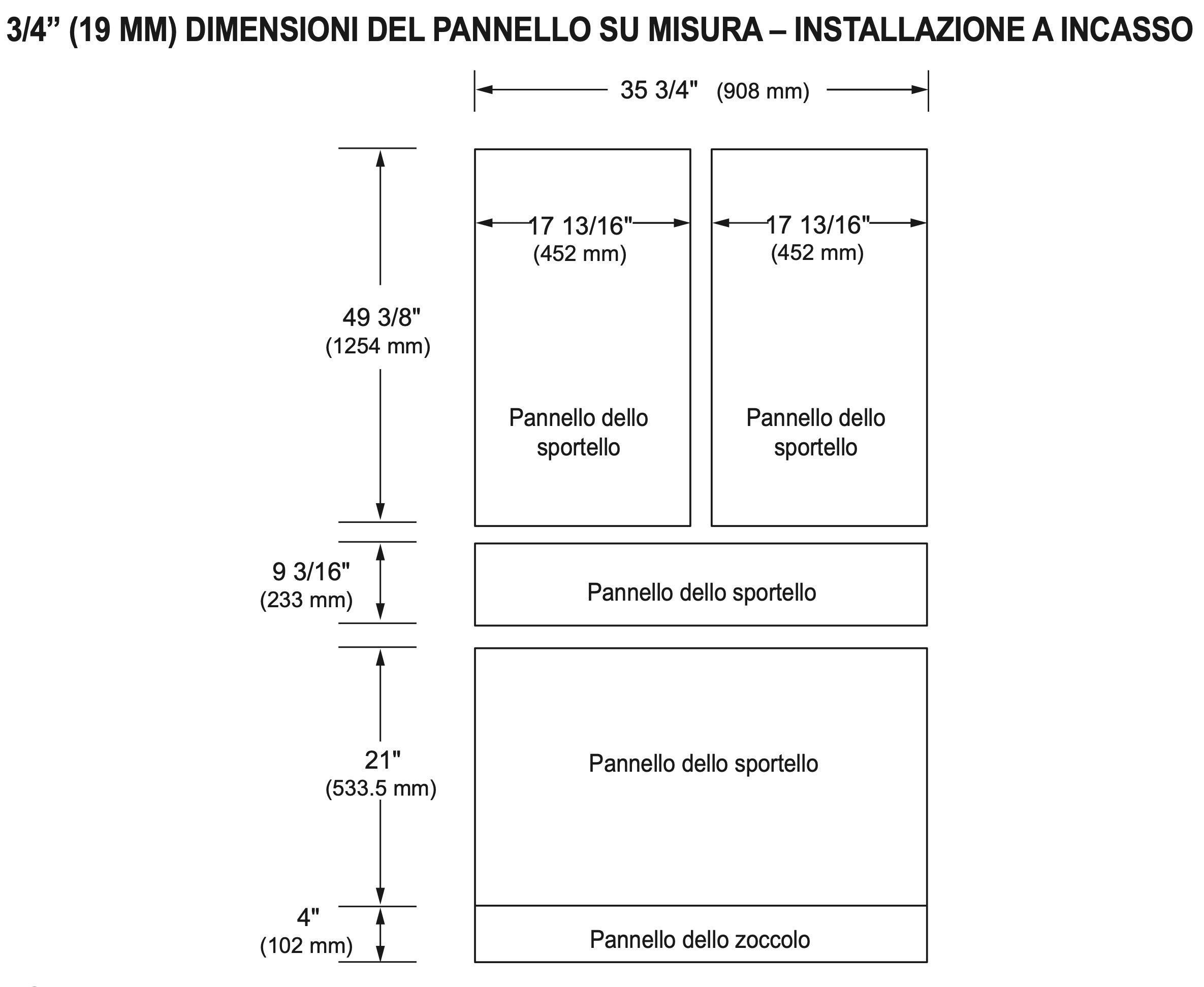 LG Signature SKSFD3614P Frigorifero Americano French Door Da Incasso Pannellabile Da 91 Cm
