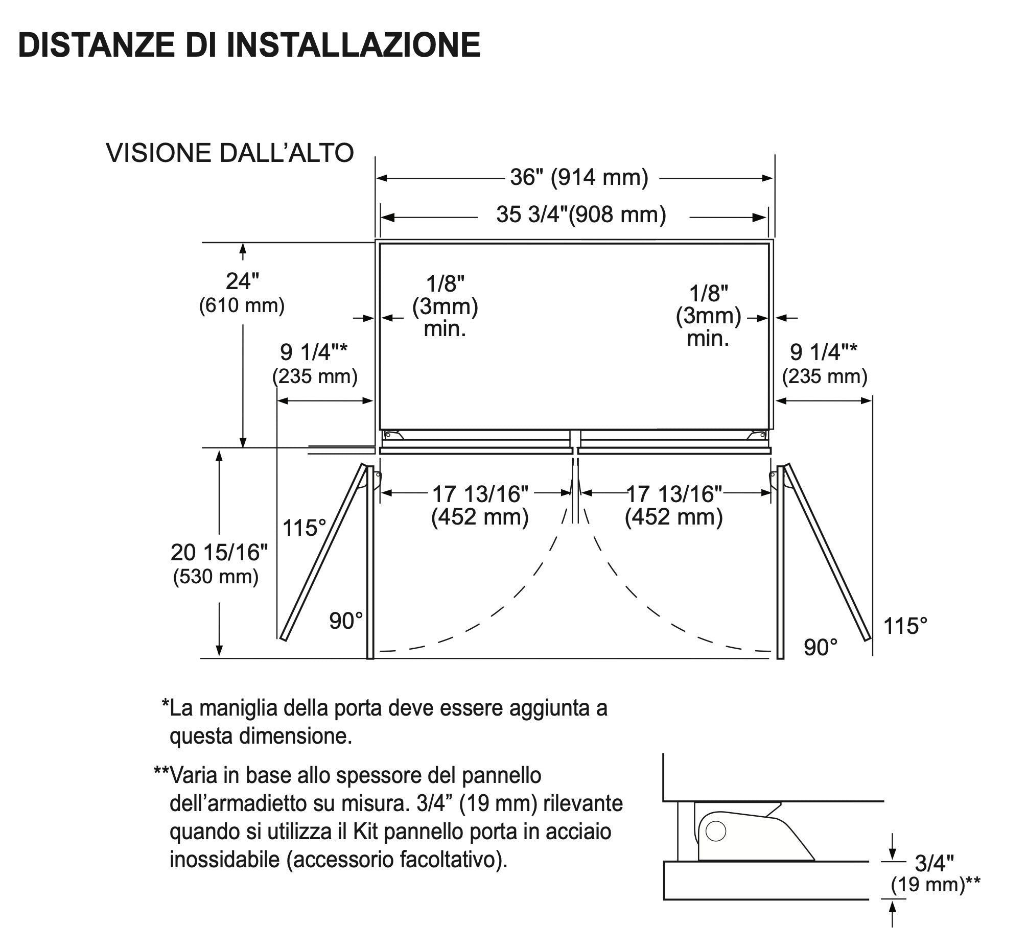 LG Signature SKSFD3614P Frigorifero Americano French Door Da Incasso Pannellabile Da 91 Cm
