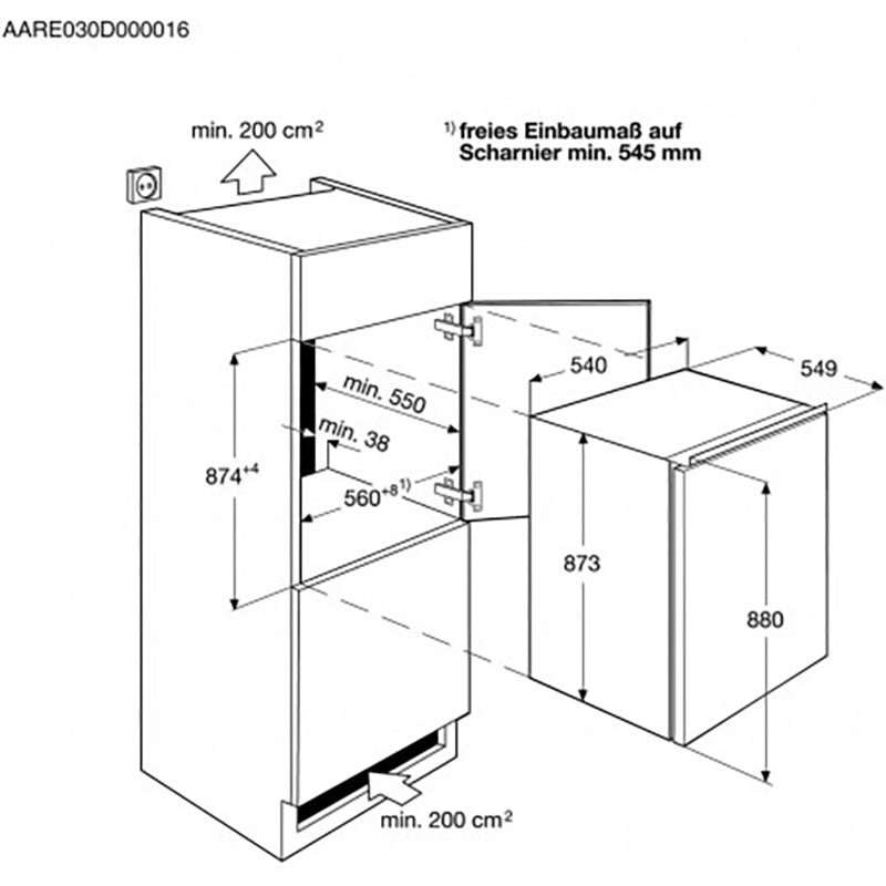 Electrolux ERN 1400 AOW Frigo da tavolo incasso