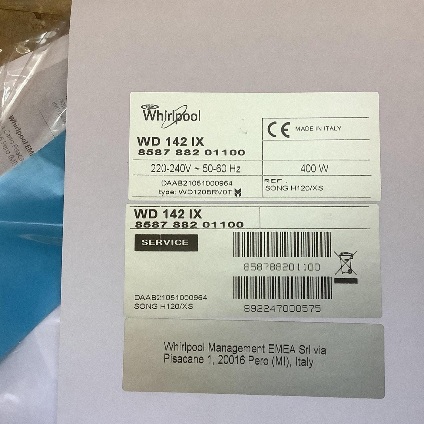 Scaldapiatti Whirlpool WD 142 IX