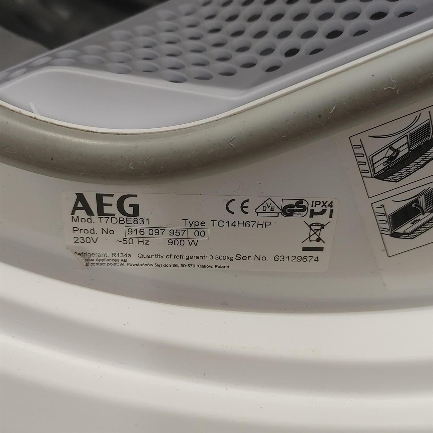 Asciugatrice AEG T7DBE831 8 Kg