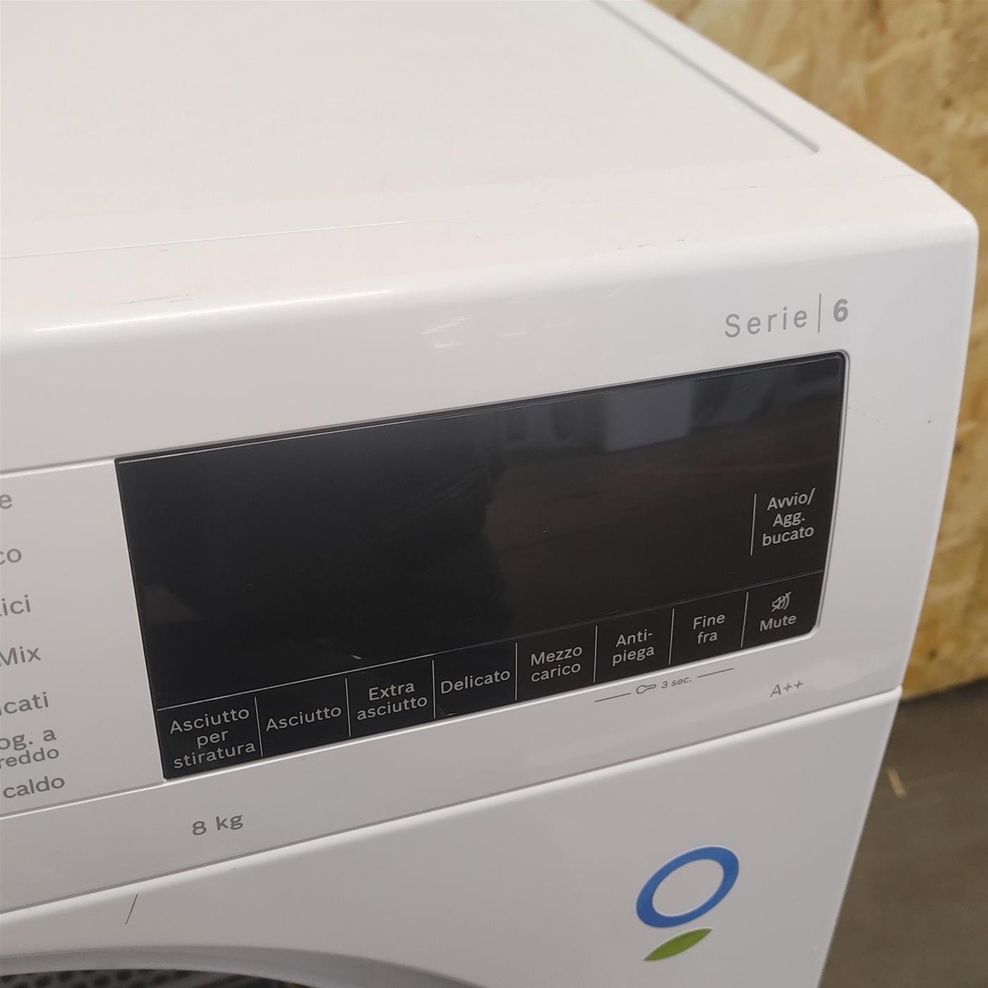 Asciugatrice Bosch Serie 6 WQG23100IT Libera installazione Carica frontale 8 kg A++ Bianco