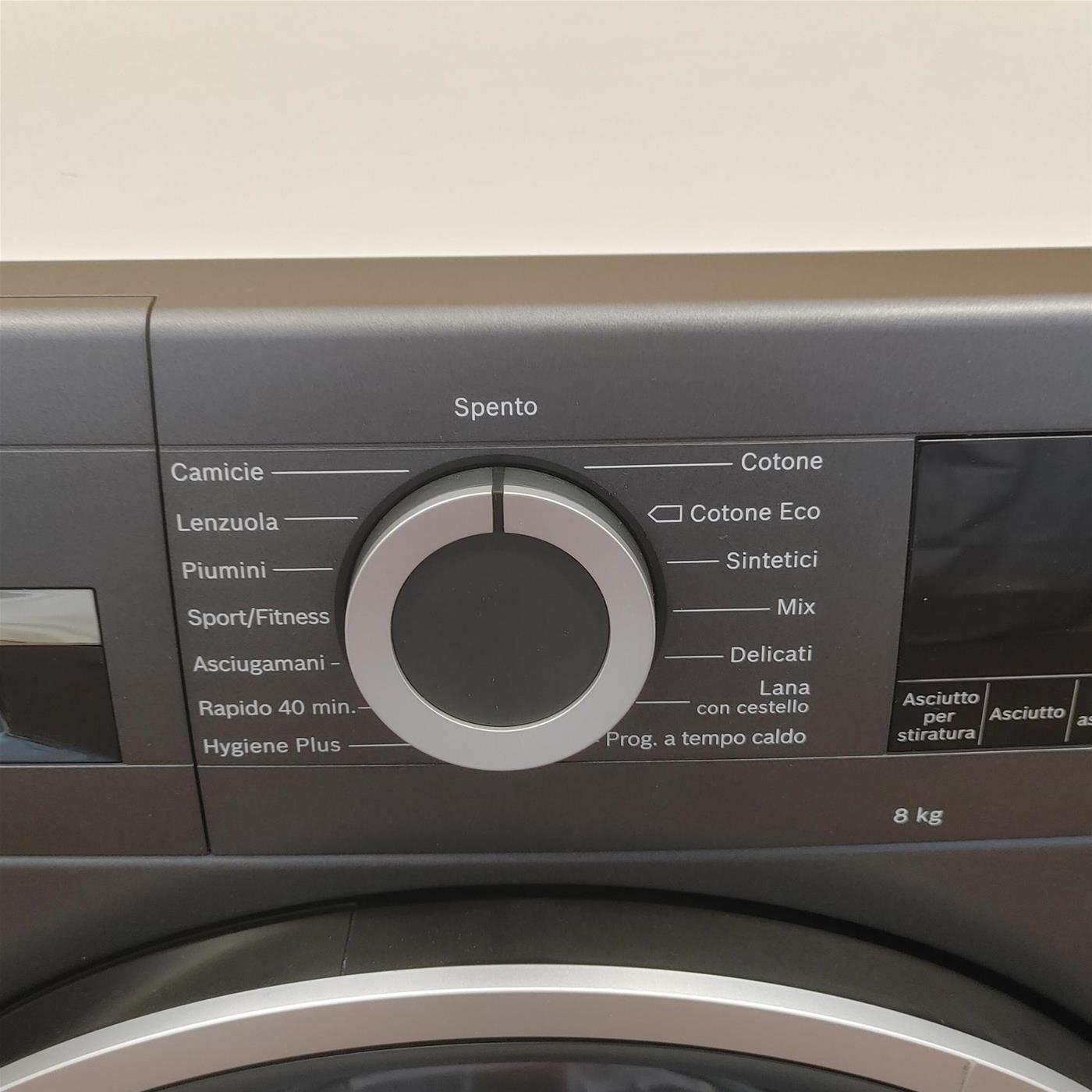 Asciugatrice Bosch WQG233DRIT Libera installazione Carica frontale 8 kg A+++ Grigio