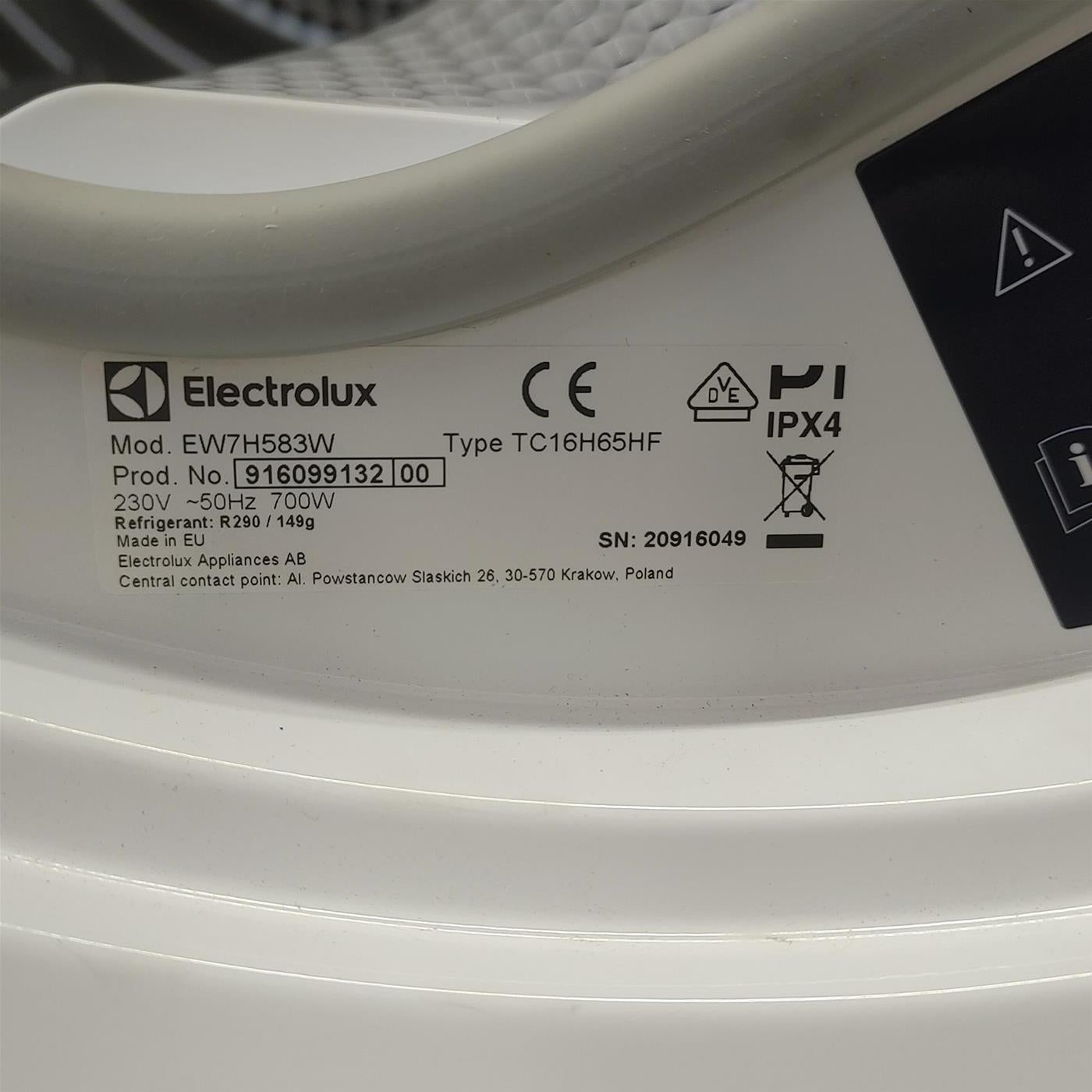 Asciugatrice Electrolux EW7H583W 700 GentleCare 8 Kg