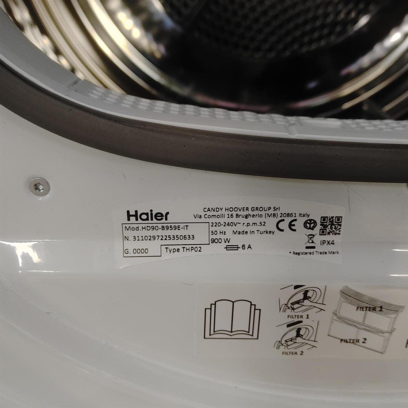 Asciugatrice Haier I-Pro Serie 5 HD90-B959E-IT Inverter Wi-Fi 9 Kg
