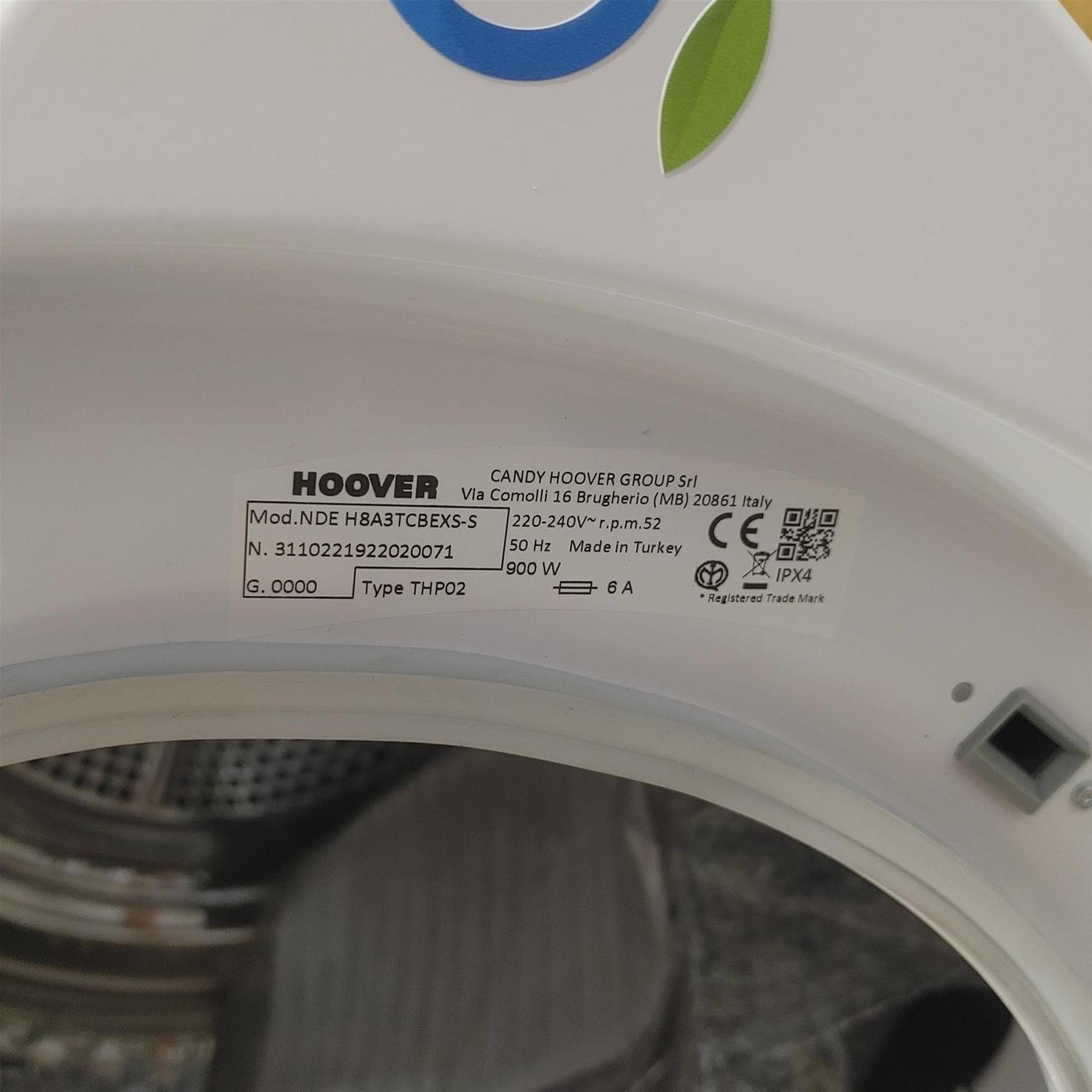 Asciugatrice Hoover H-DRY 500 NDEH8A3TCBEXS-S 8 Kg