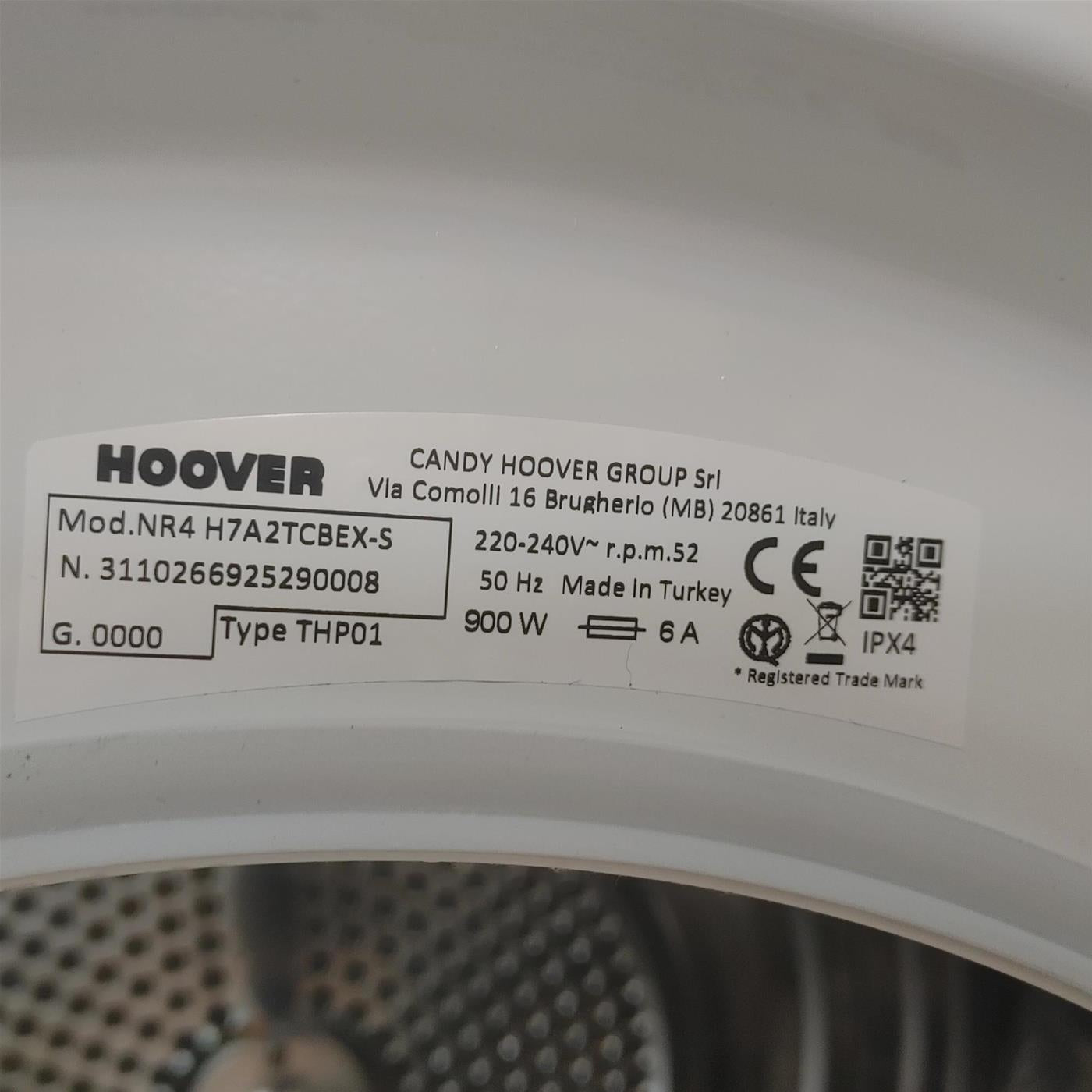 Asciugatrice Slim Hoover H-DRY 550 NR4 H7A2TCBEX-S Wi-Fi 7 Kg