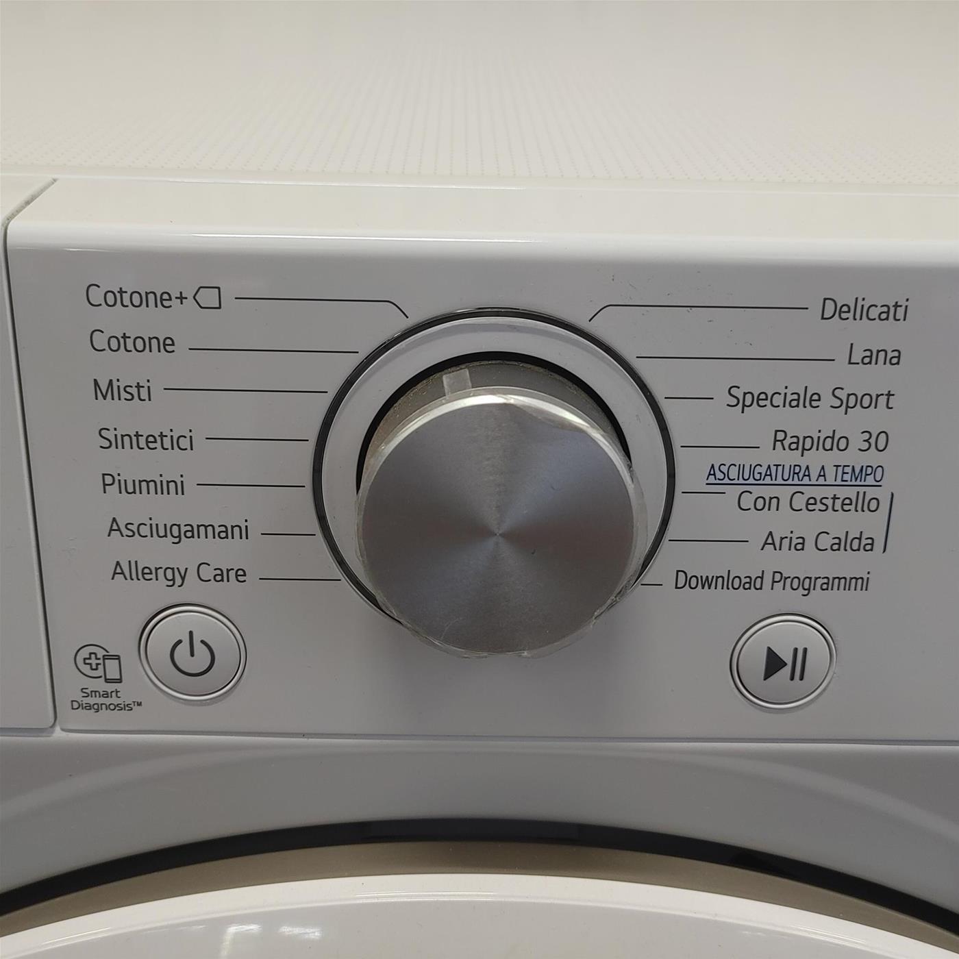 LG RH90V9AVHN asciugatrice Libera installazione Caricamento frontale 9 kg A+++ Bianco