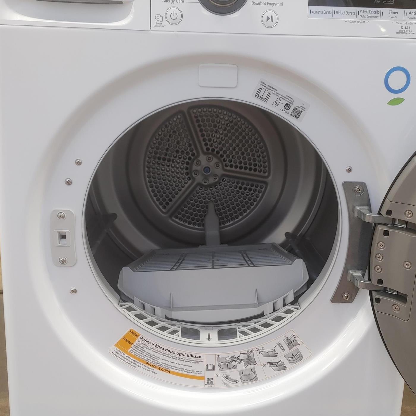 Asciugatrice LG RH90V9AVBN DUAL Inverter Condensatore autopulente 9 Kg