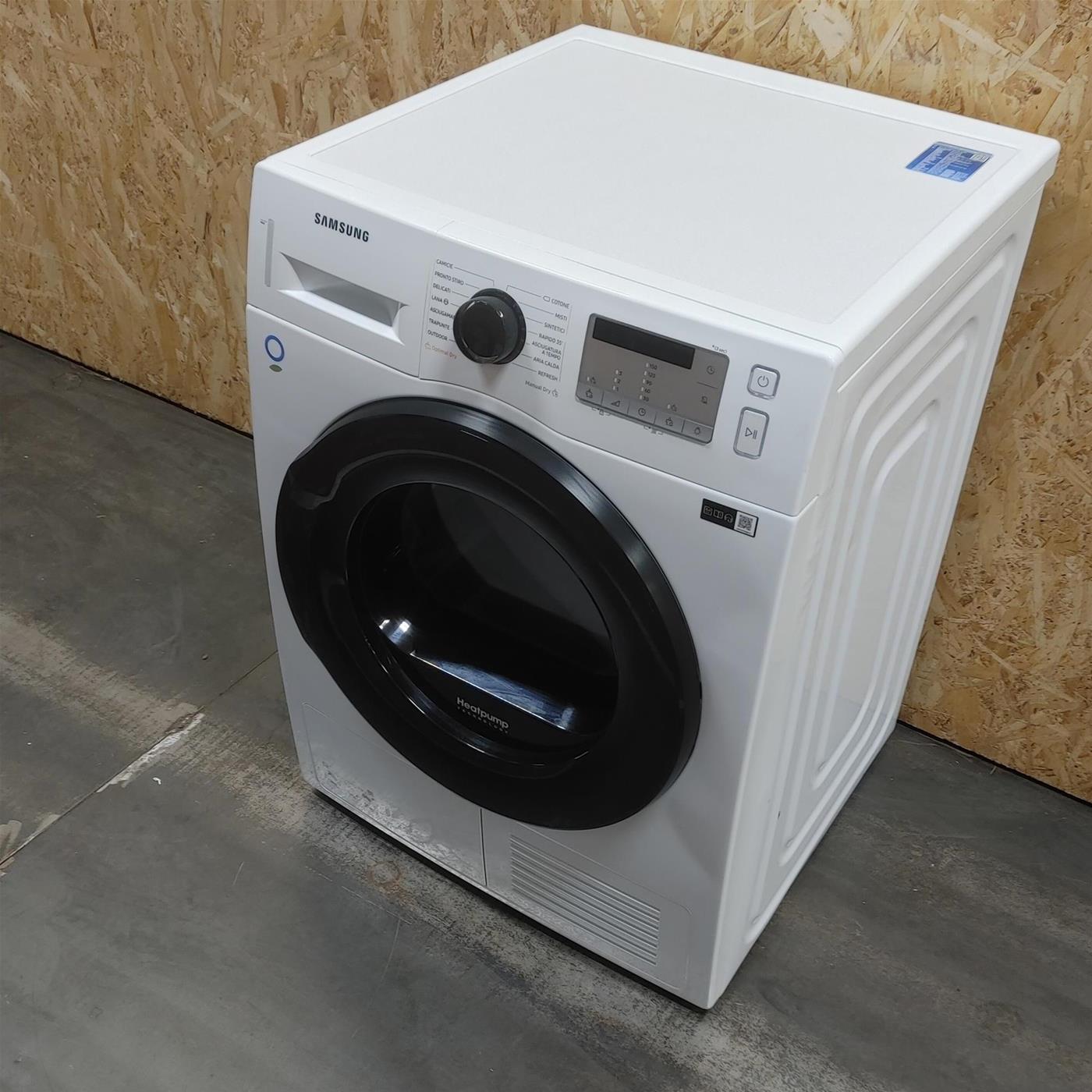 Samsung DV90TA040AH/ET asciugatrice a caricamento frontale Crystal Eco Dry 9 kg Classe A++, Porta nera + Panel silver