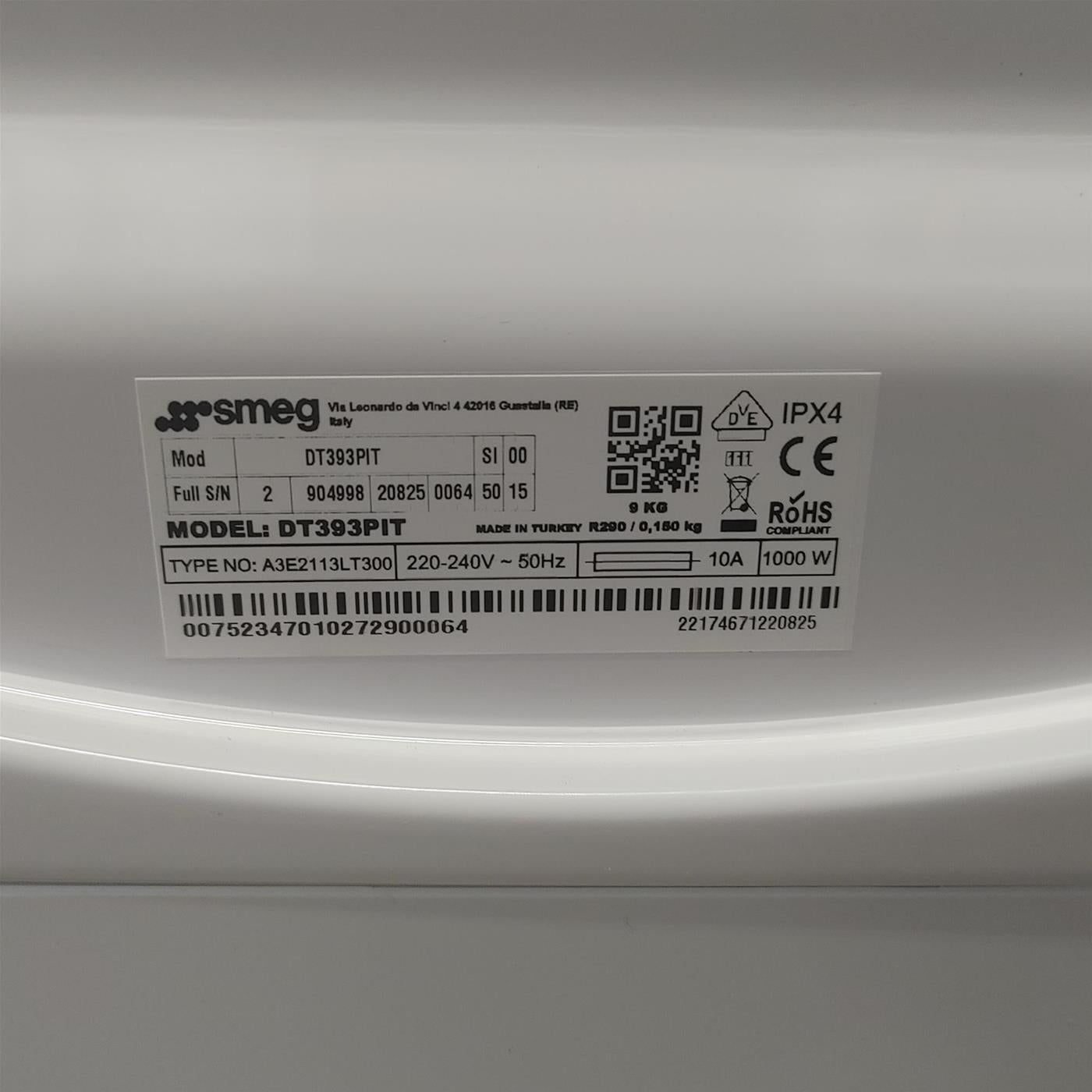 Asciugatrice Smeg DT393PIT 9 Kg