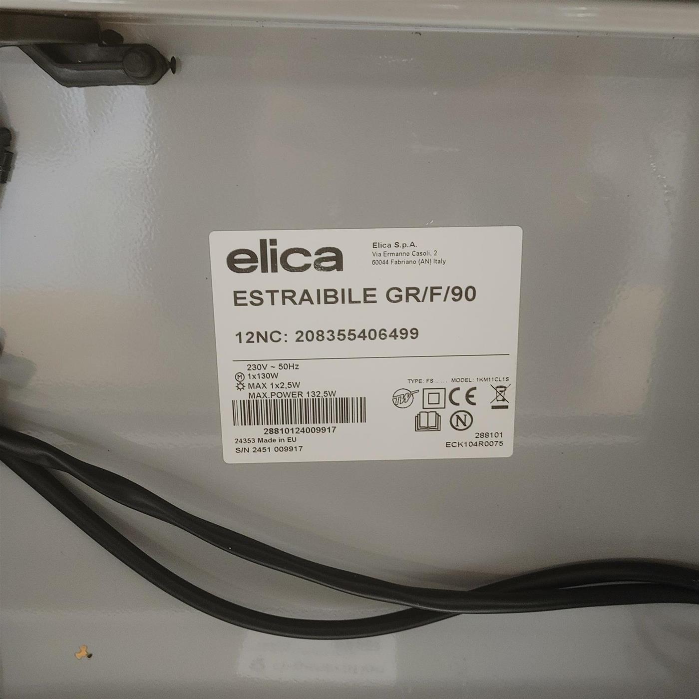 Cappa sottopensile Elica GR/F/90 90cm
