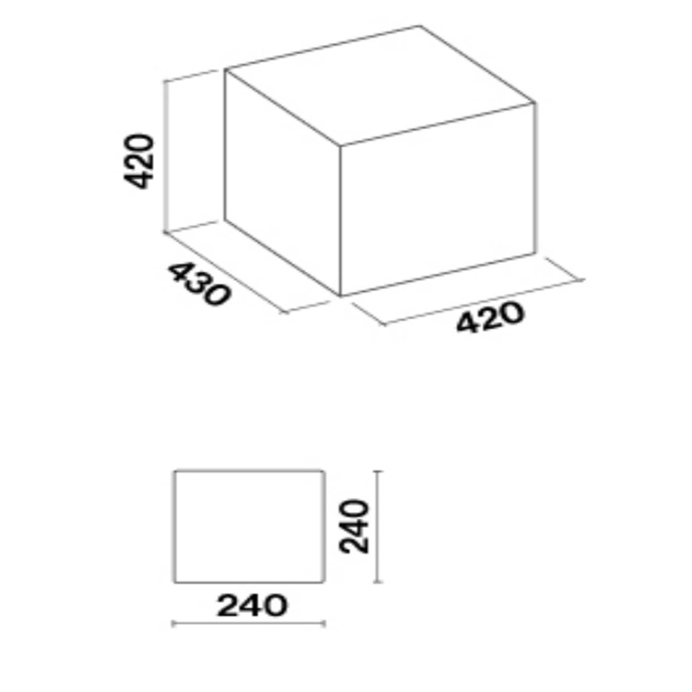 Falmec RUBIK E.ION E.ion System Cappa isola cm 42 CERI42.E0P6#ZZZN441F - vetro bianco- motore 450 m3/h