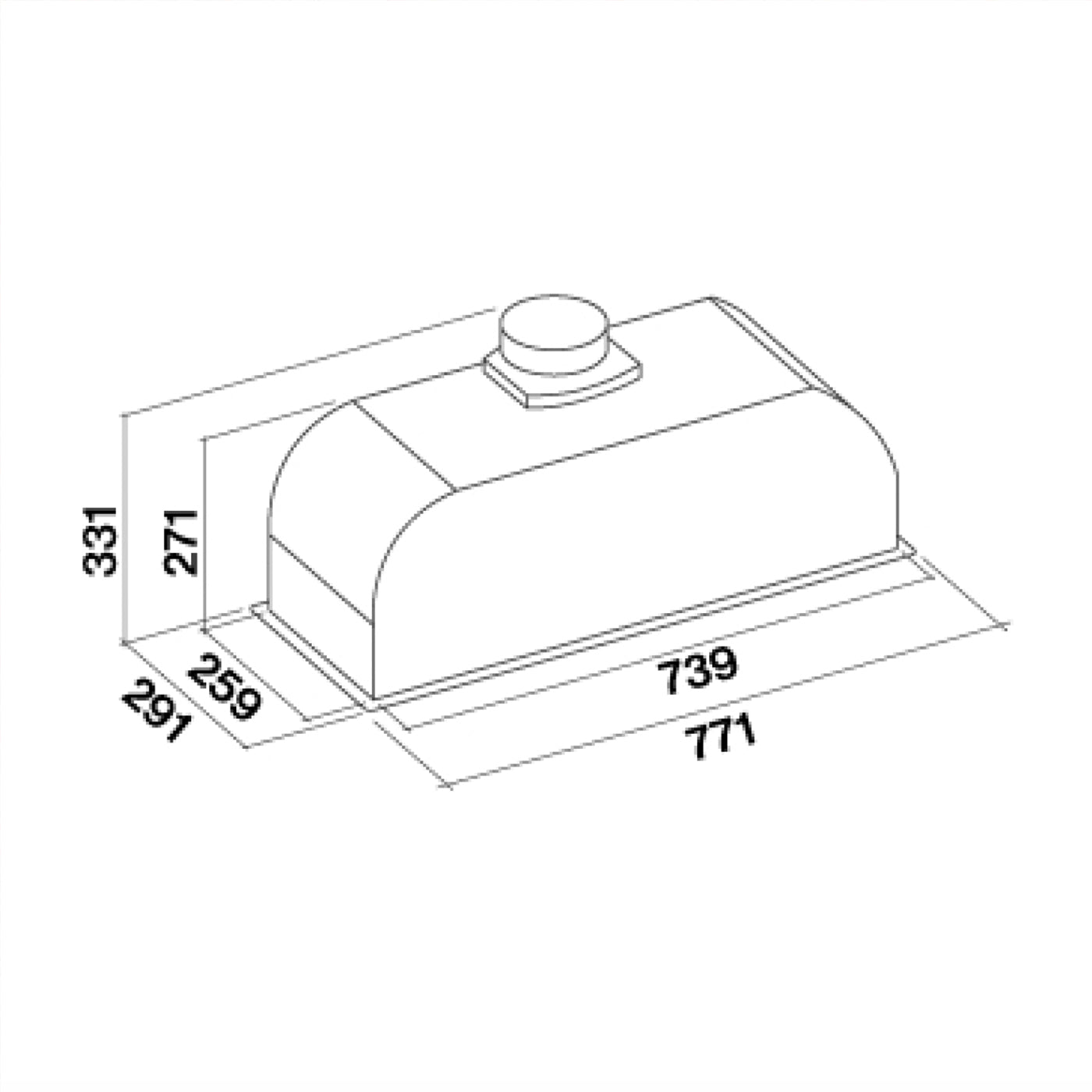 Cappa da incasso Falmec CGIW70.E11P2#ZZZI461F 70 cm