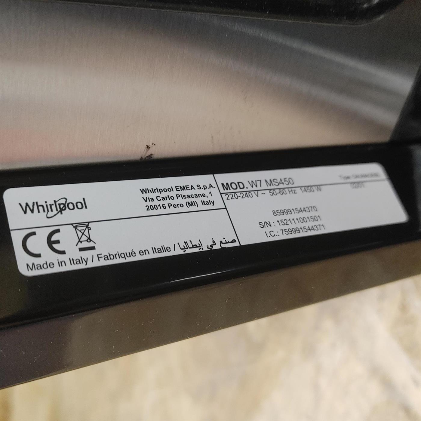 Forno elettrico incasso Whirlpool: colore acciaio inox - W7 MS450