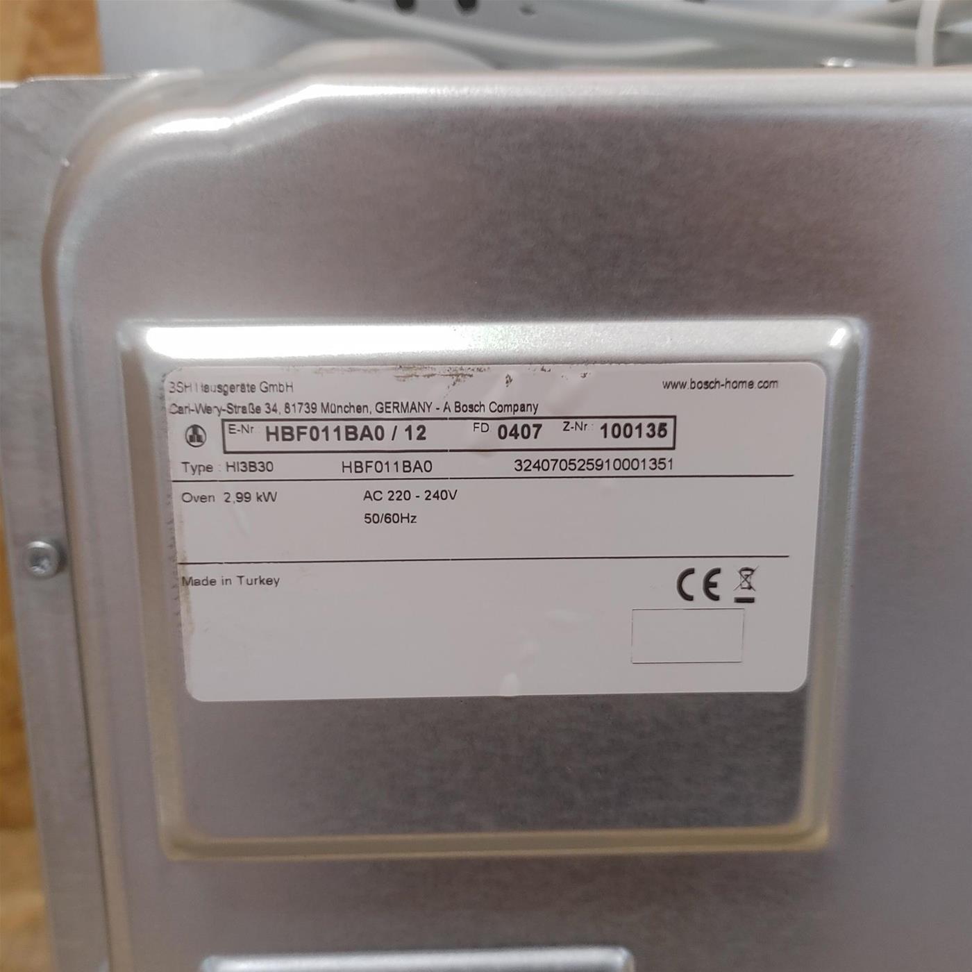 Forno elettrico Bosch Serie 2 HBF011BA0