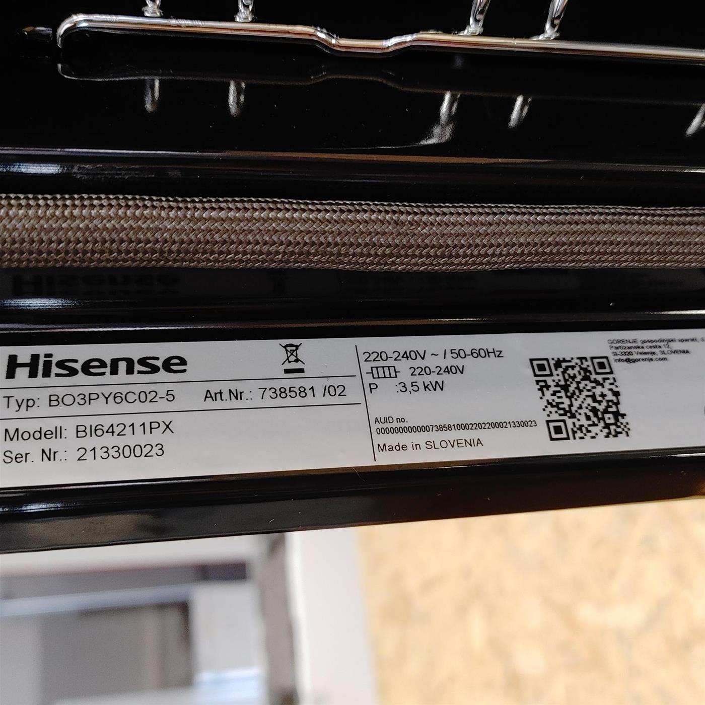 Hisense BI64211PX forno 77 L 3500 W A+ Acciaio inossidabile