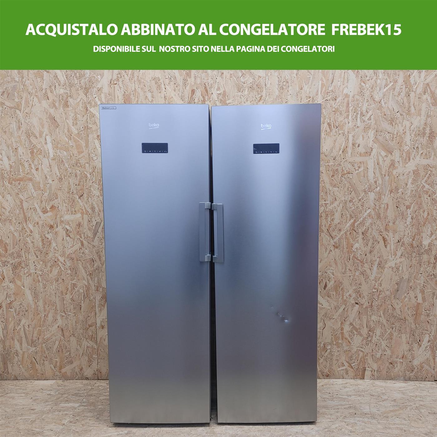 Beko RSNE445E33XN frigorifero Libera installazione 375 L F Acciaio inossidabile, No Frost