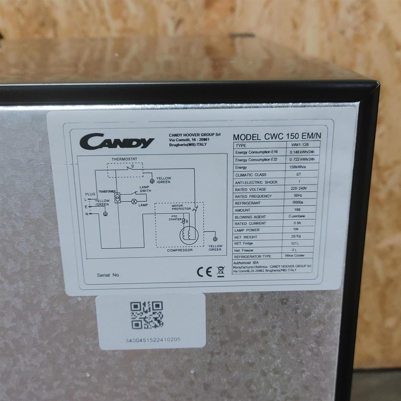 Candy DiVino CWC 150 EM/N Libera installazione Nero 41 bottiglia(e)